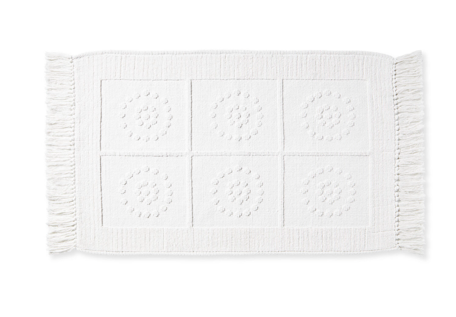 LINDEN BATH RUG - WHITE