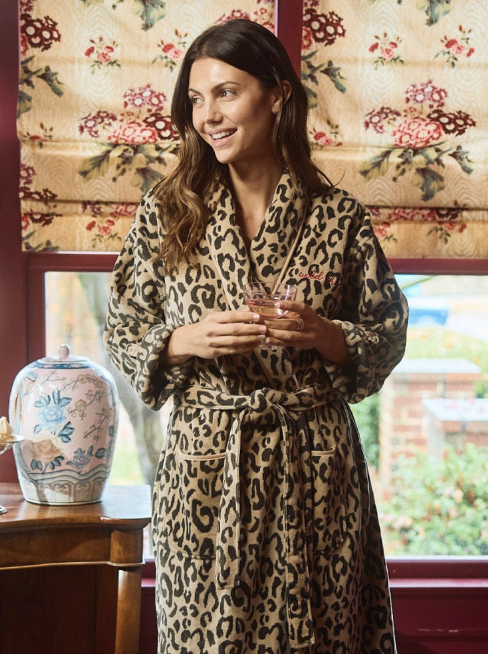 LEOPARD WOMEN'S LONG PLUSH ROBE