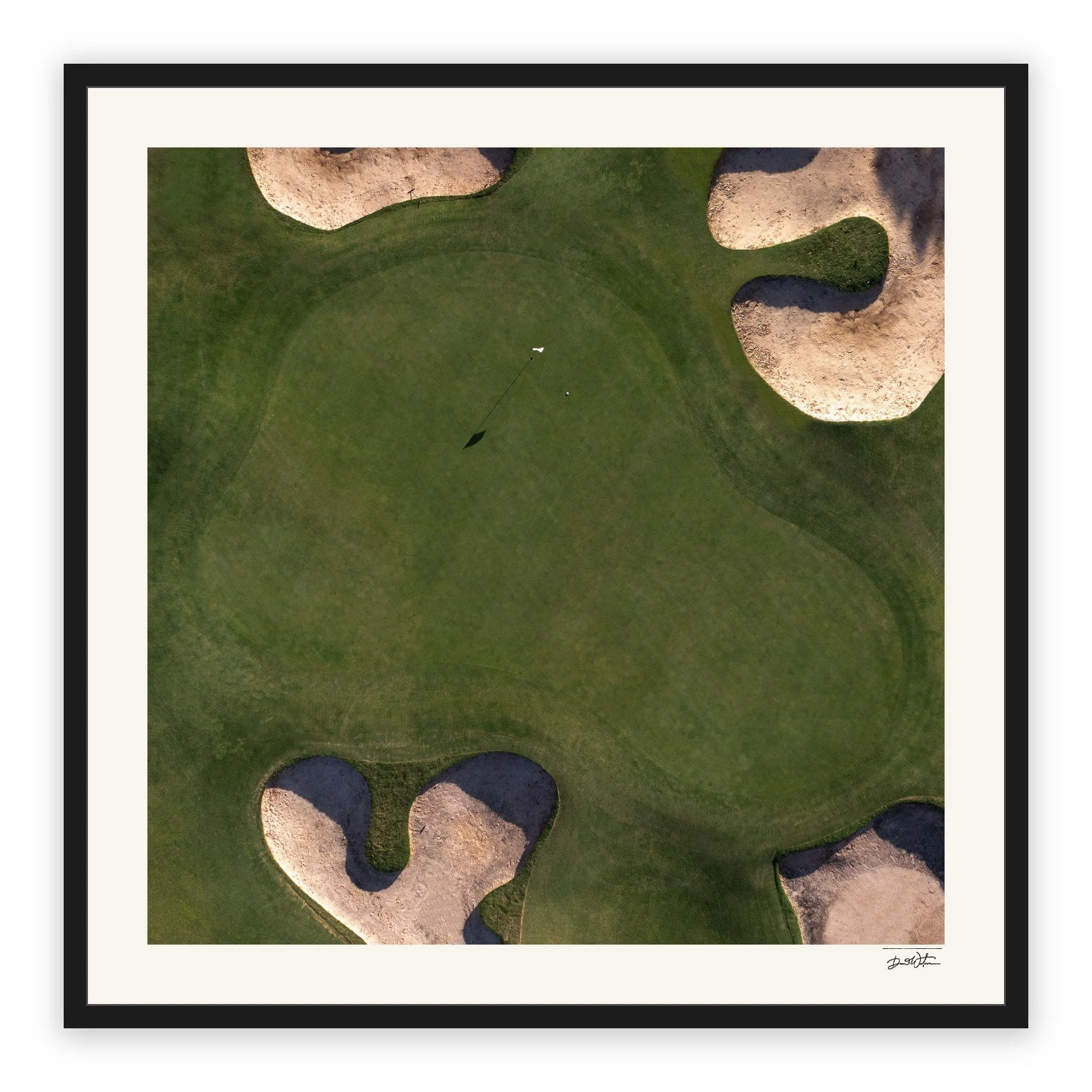 All Court Up - Golf #1 – limited edition fine art photographic print by Dani Watson in a black frame