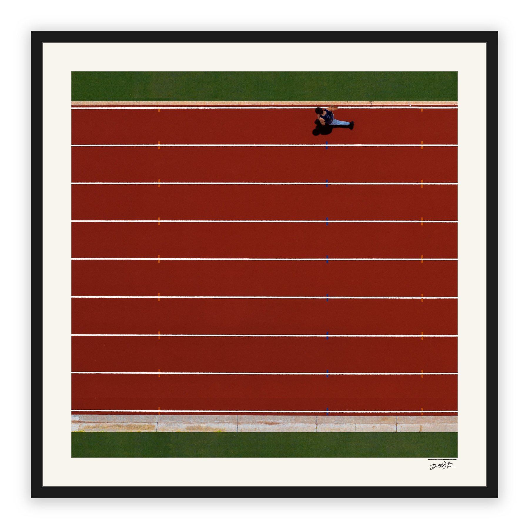All Court Up - Athletics #2 – limited edition fine art photographic print by Dani Watson in a black frame