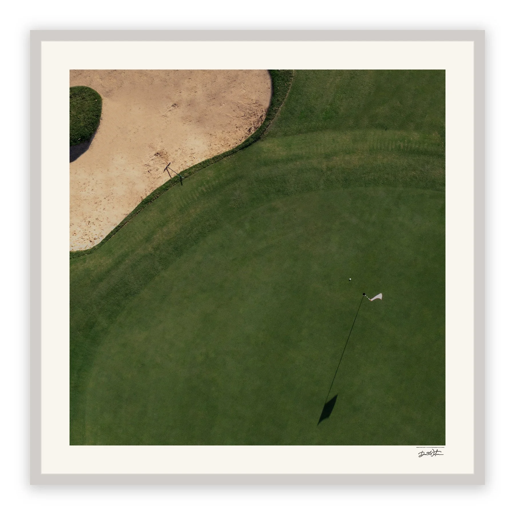 All Court Up - Golf #2 – limited edition fine art photographic print by Dani Watson in a white frame
