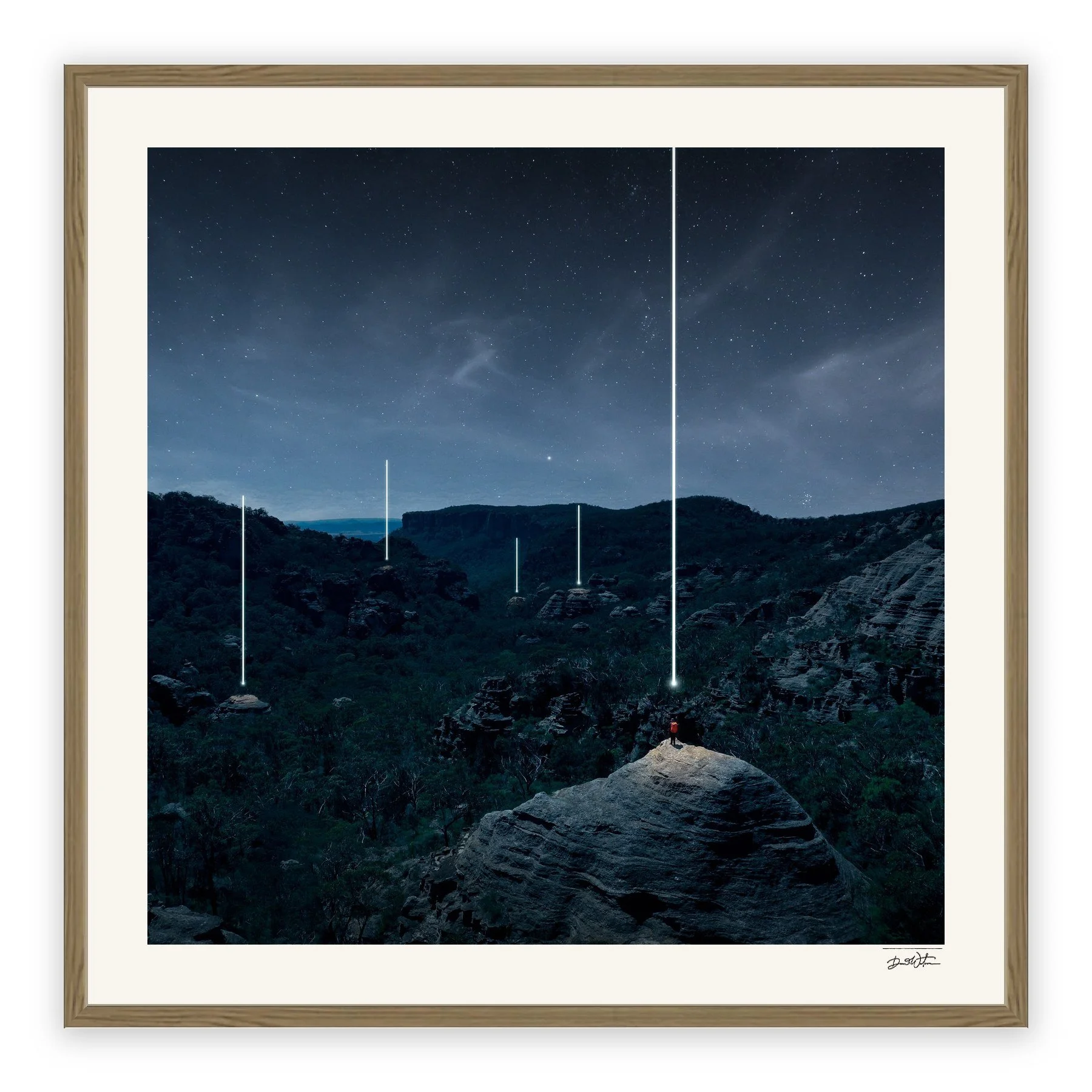 Solitude – limited edition fine art photographic print by Dani Watson in a raw oak frame