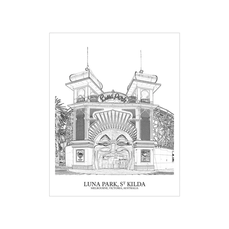 Luna Park, St Kilda, fine art print by Dani Watson