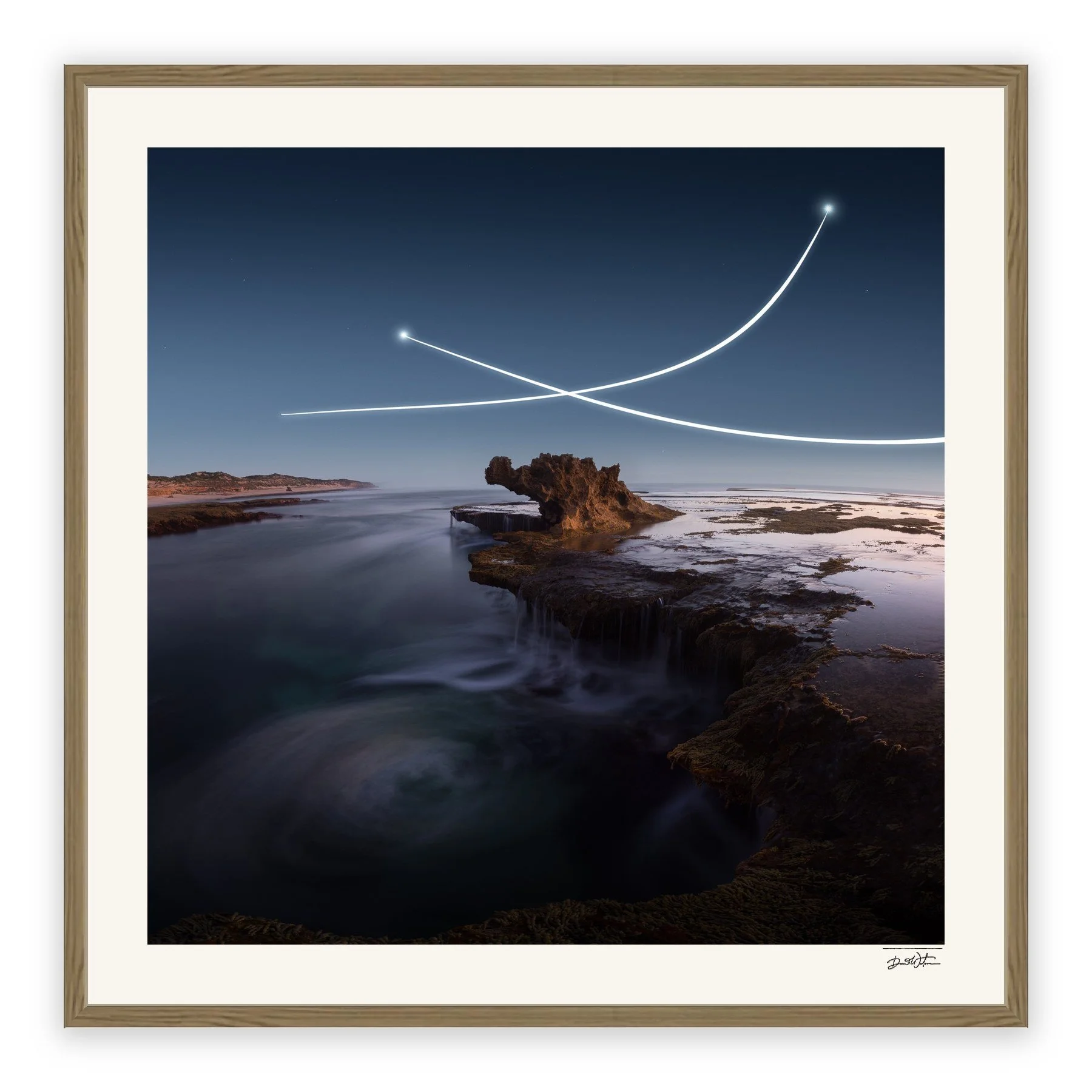 Confluence – limited edition fine art photographic print by Dani Watson in a raw oak frame