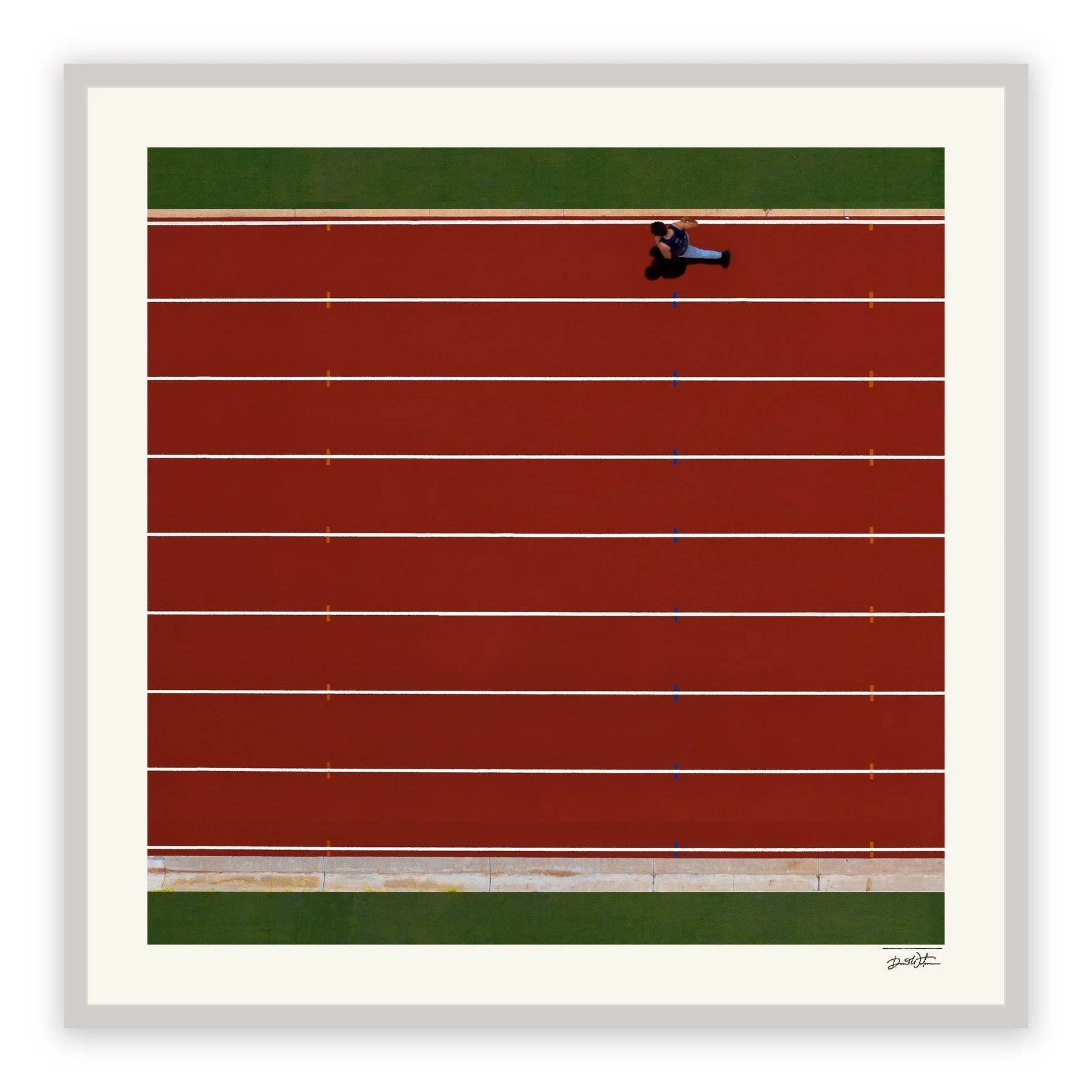All Court Up - Athletics #2 – limited edition fine art photographic print by Dani Watson in a white frame