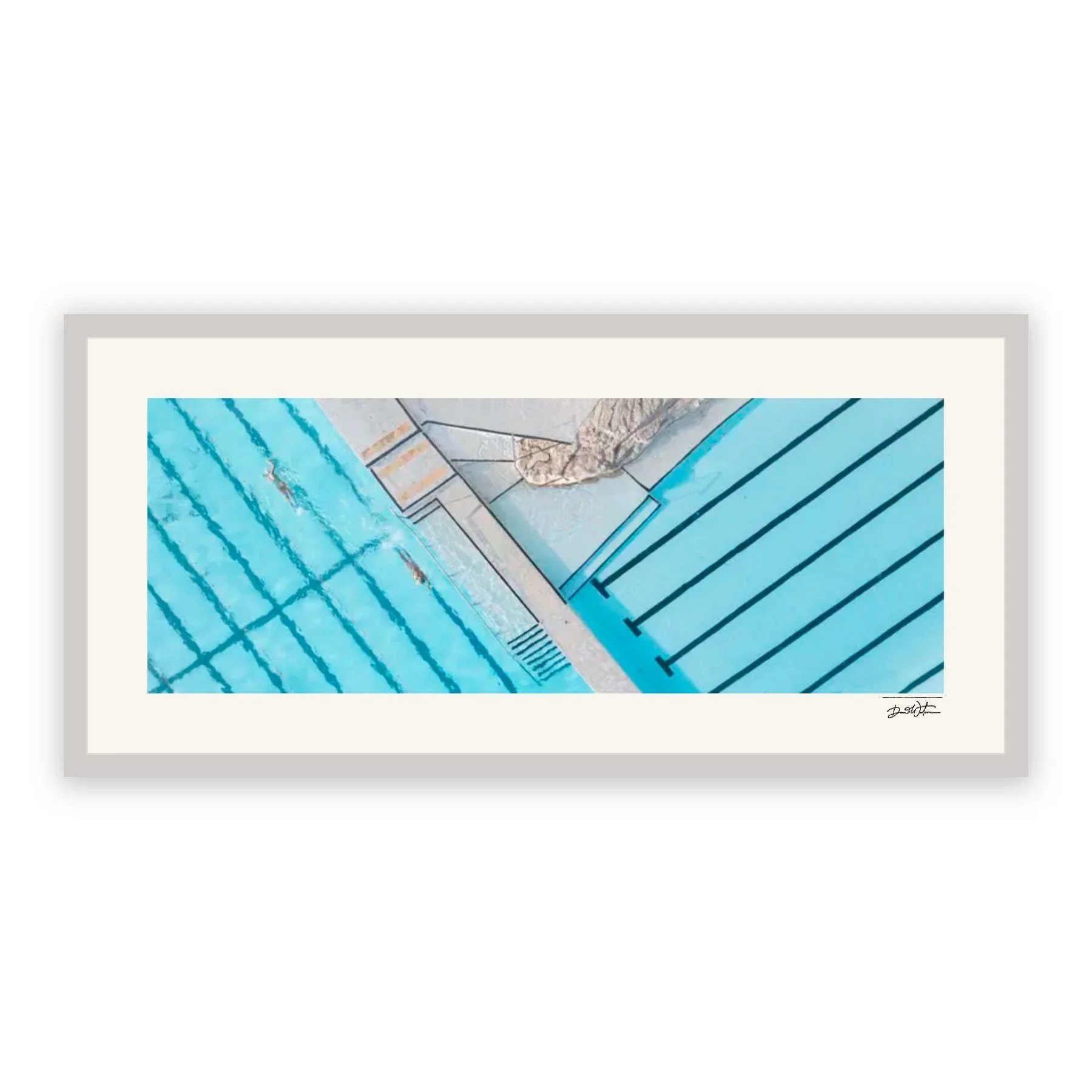 Morning Routine, Bondi – limited edition fine art photographic print by Dani Watson in a white frame