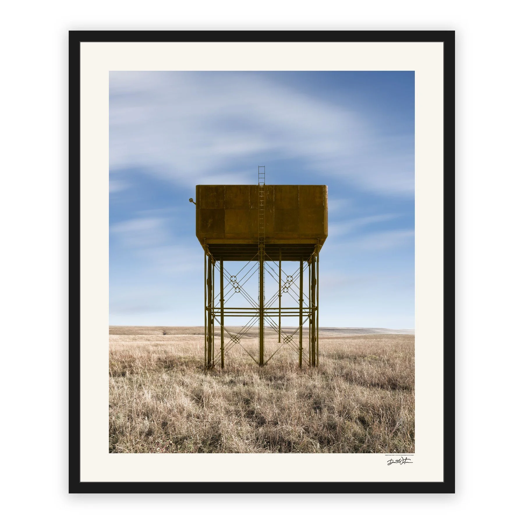 The Old Water Tank – limited edition fine art photographic print by Dani Watson in a black frame
