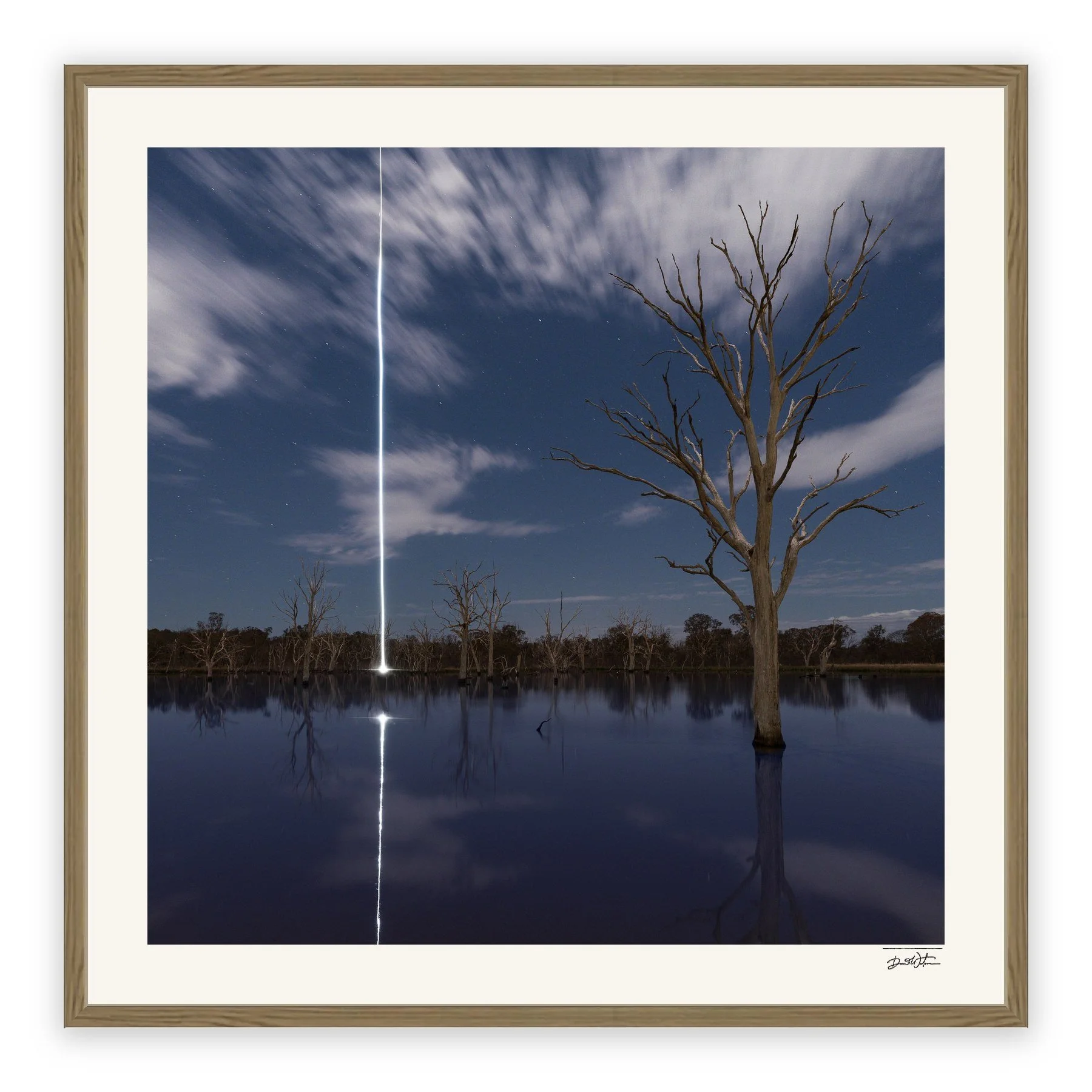 Ascent – limited edition fine art photographic print by Dani Watson in a raw oak frame