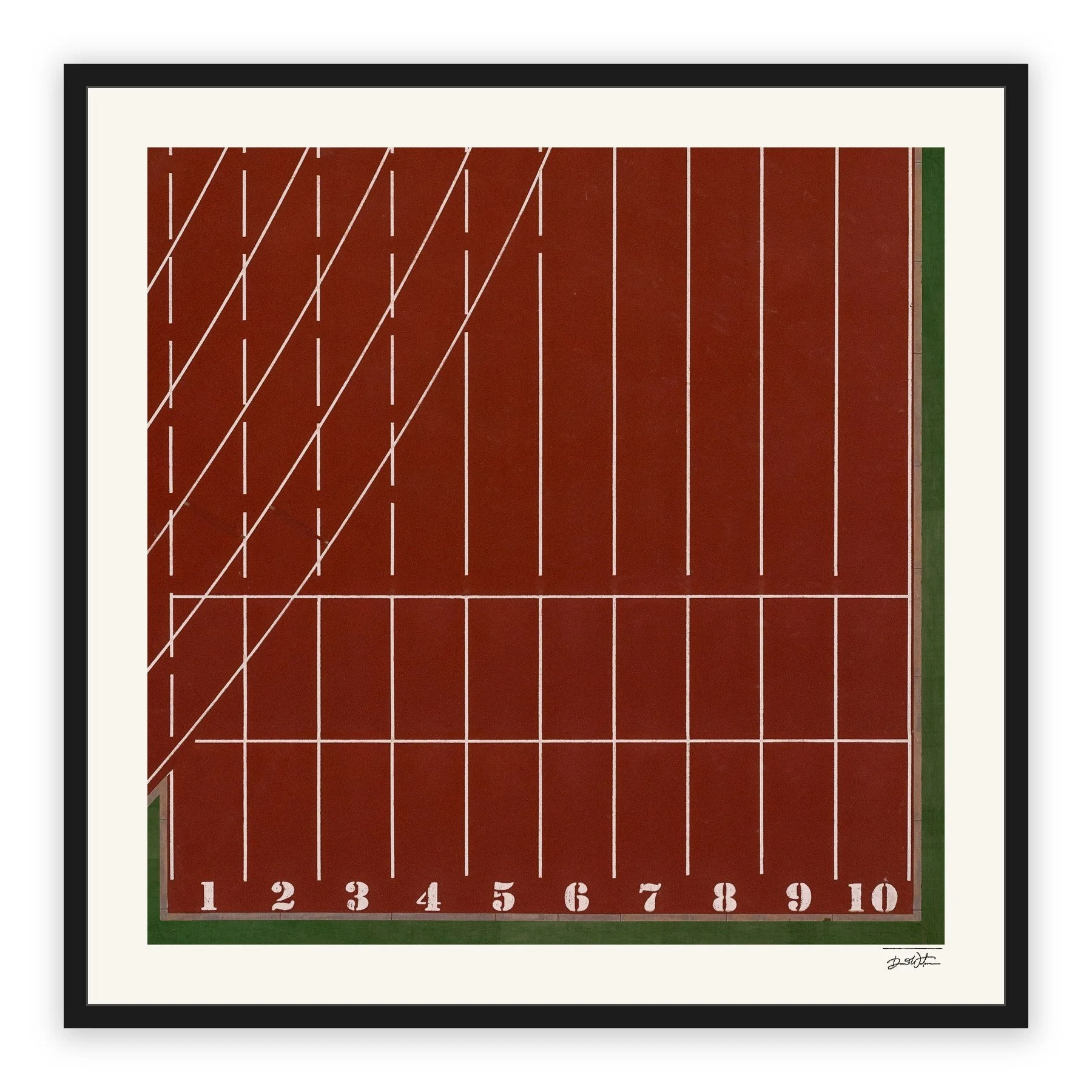 All Court Up - Athletics #01 – limited edition fine art photographic print by Dani Watson in a black frame
