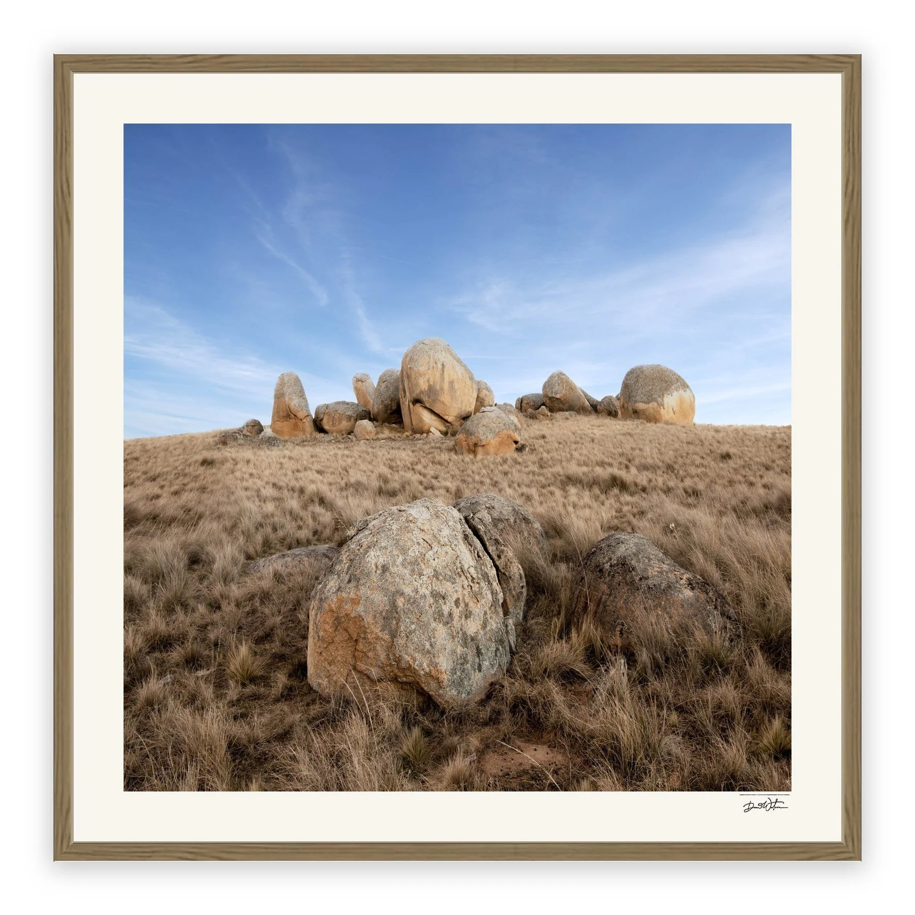 Simplicity – limited edition fine art photographic print by Dani Watson in a raw oak frame
