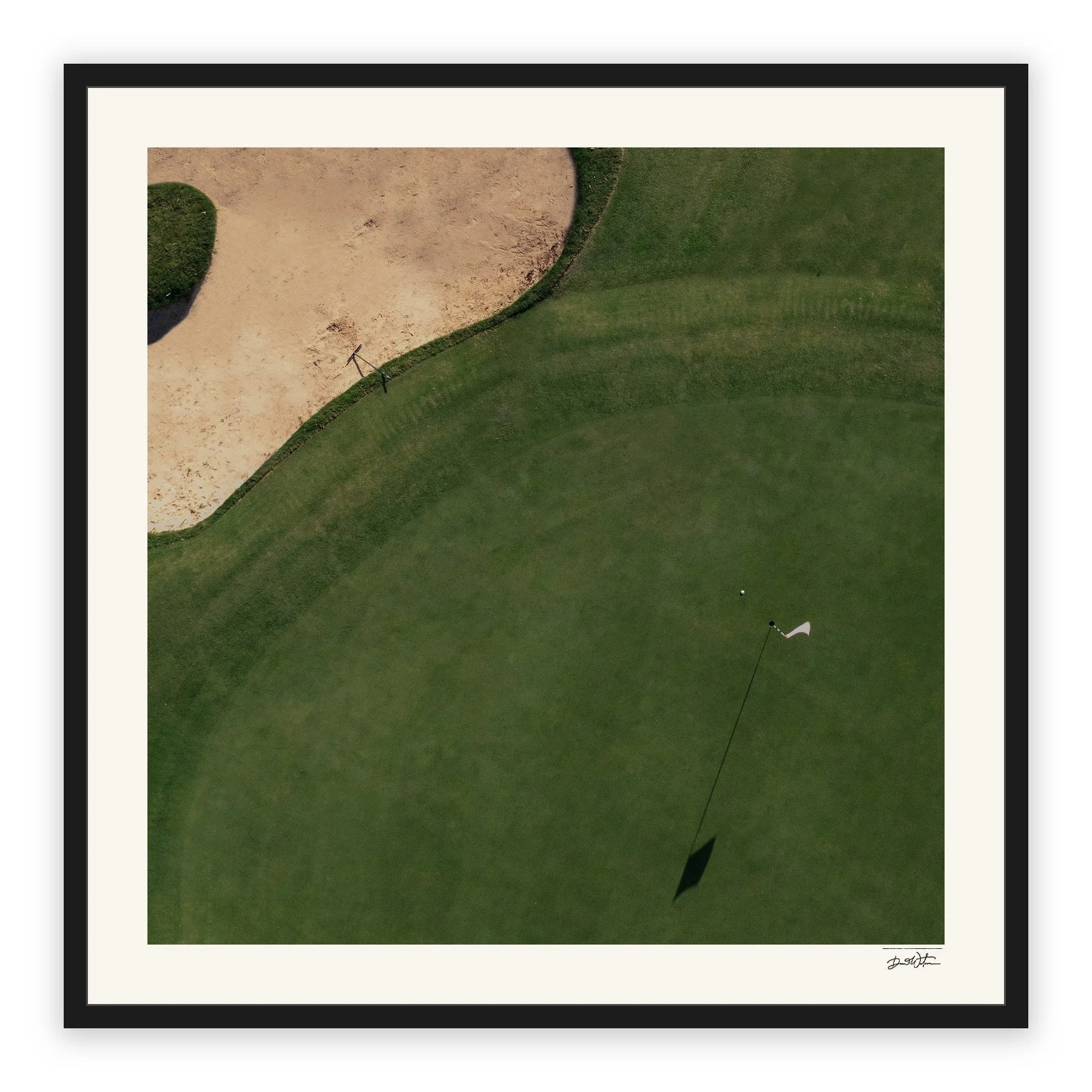 All Court Up - Golf #2 – limited edition fine art photographic print by Dani Watson in a black frame