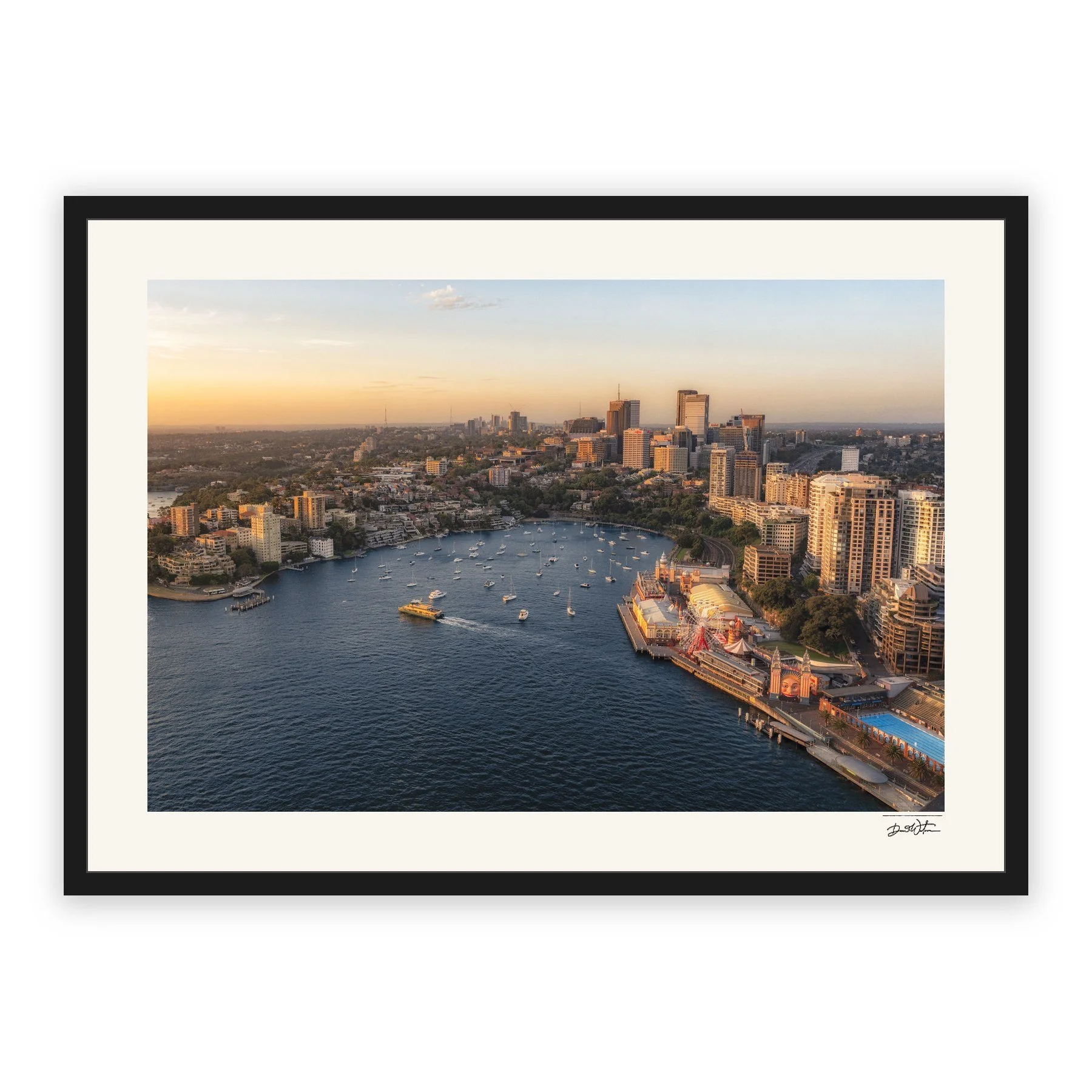 Lavender Bay, Sydney – limited edition fine art photographic print by Dani Watson in a black frame