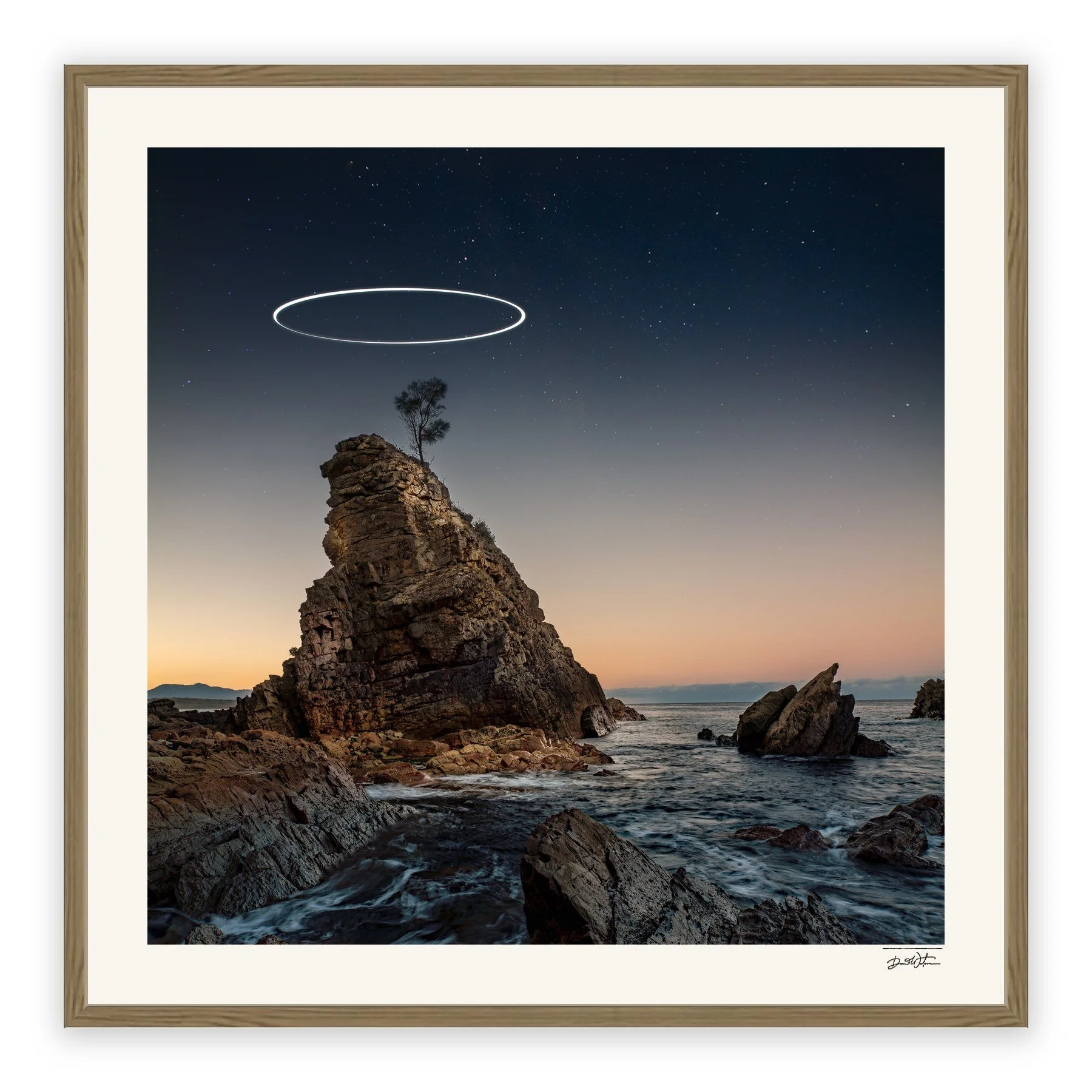 Zenith – limited edition fine art photographic print by Dani Watson in a raw oak frame