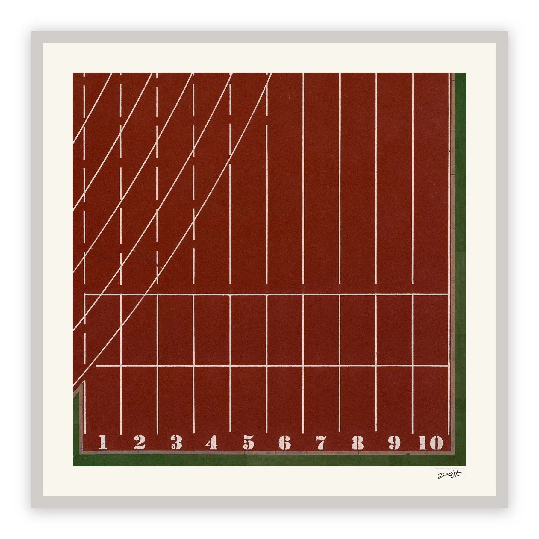 All Court Up - Athletics #01 – limited edition fine art photographic print by Dani Watson in a white frame