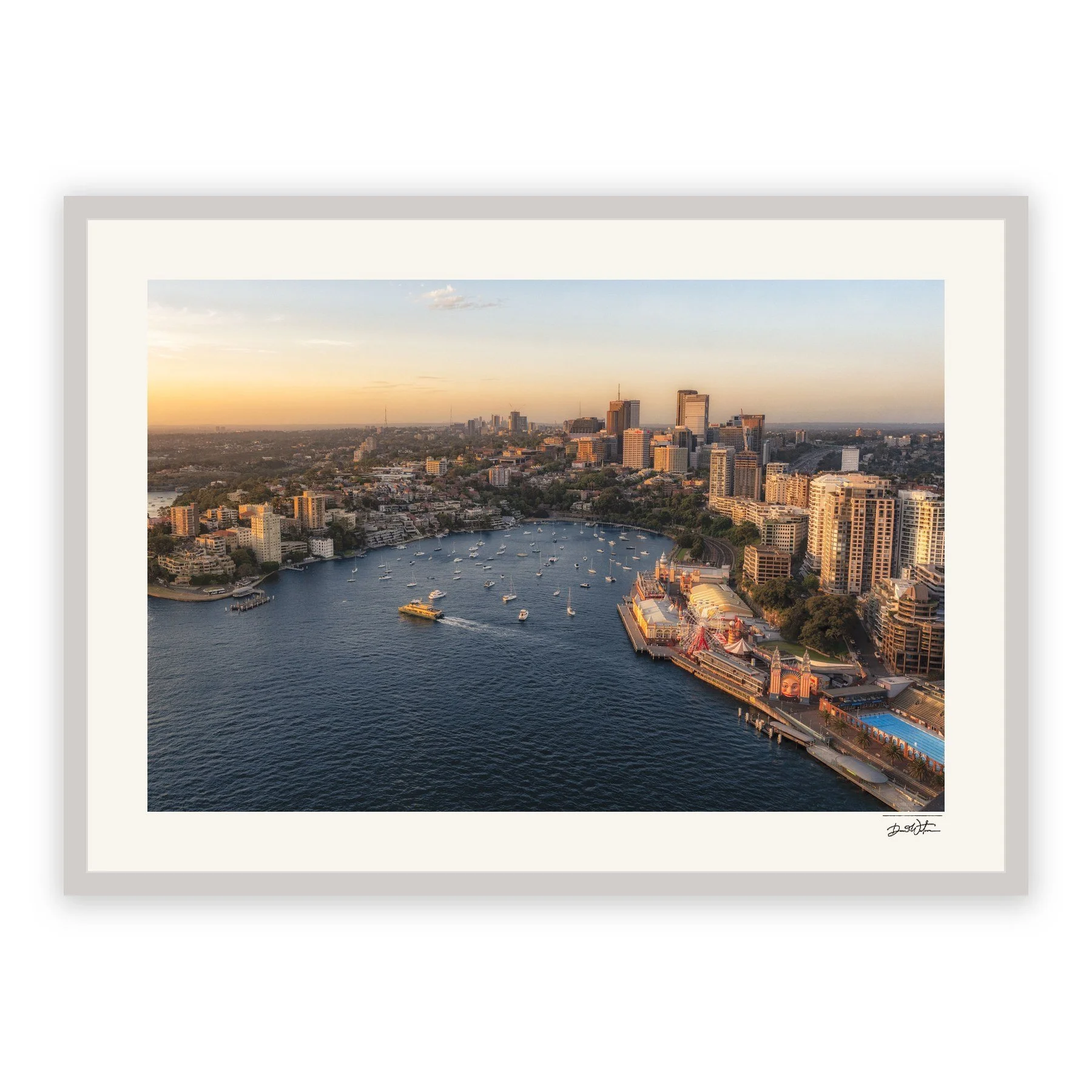 Lavender Bay, Sydney – limited edition fine art photographic print by Dani Watson in a white frame