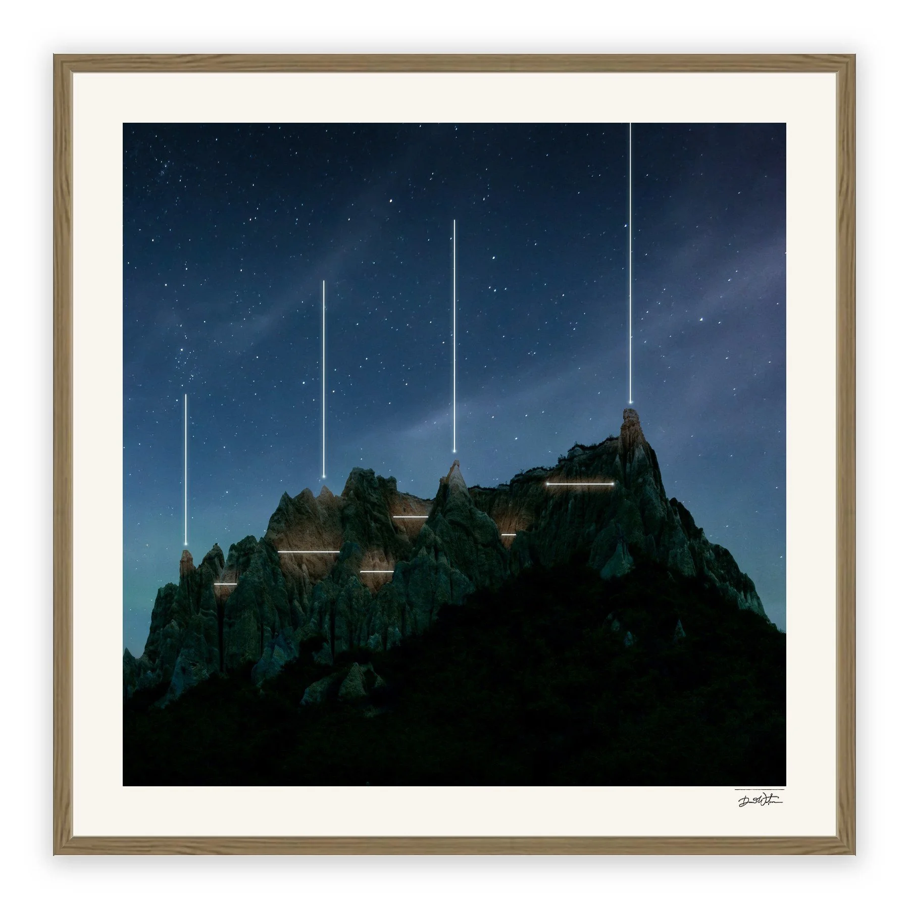 Odyssey – limited edition fine art photographic print by Dani Watson in a raw oak frame