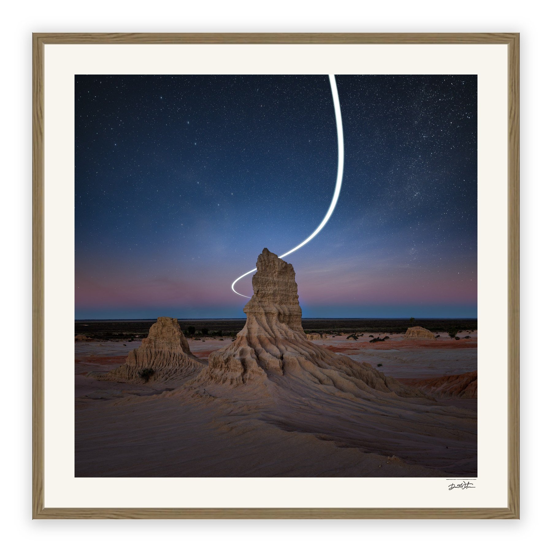 Continuum – limited edition fine art photographic print by Dani Watson in a raw oak frame