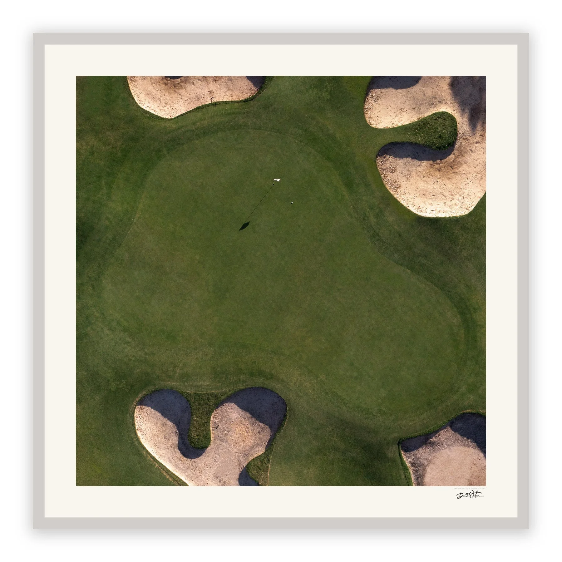 All Court Up - Golf #1 – limited edition fine art photographic print by Dani Watson in a white frame