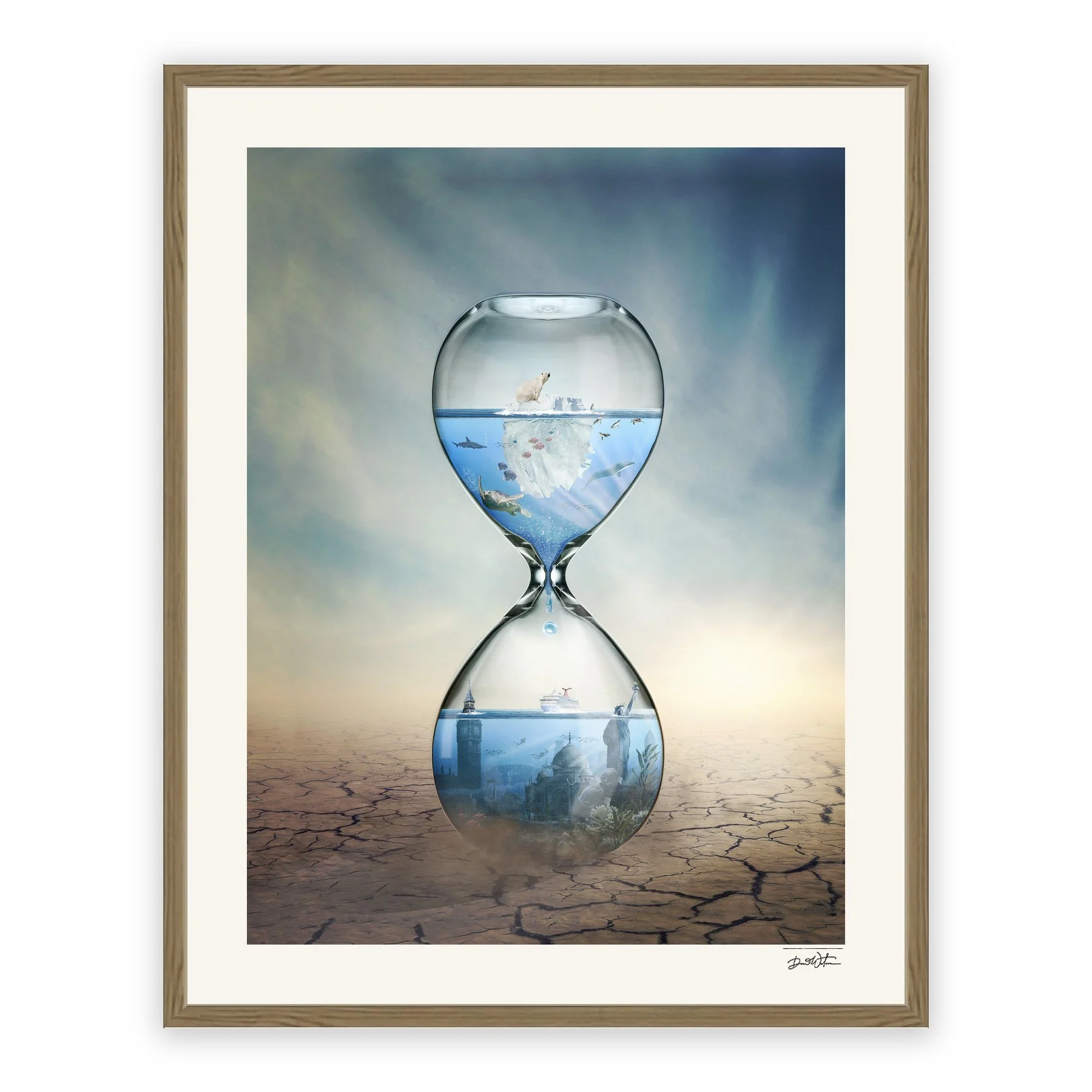 Global Warming – limited edition fine art photographic print by Dani Watson in a raw oak frame