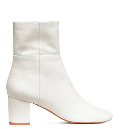 white booties heel