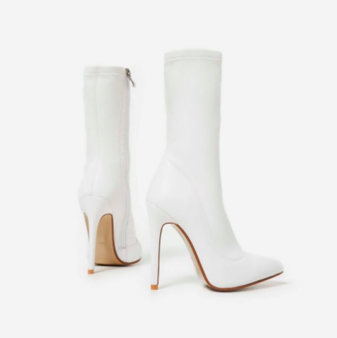 white booties no heel