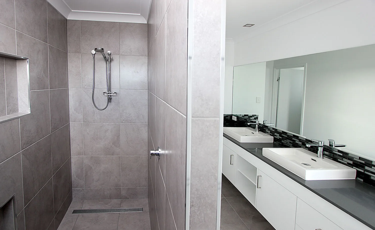 Easyclean bathroom design — Esprit Constructions Mackay Builders