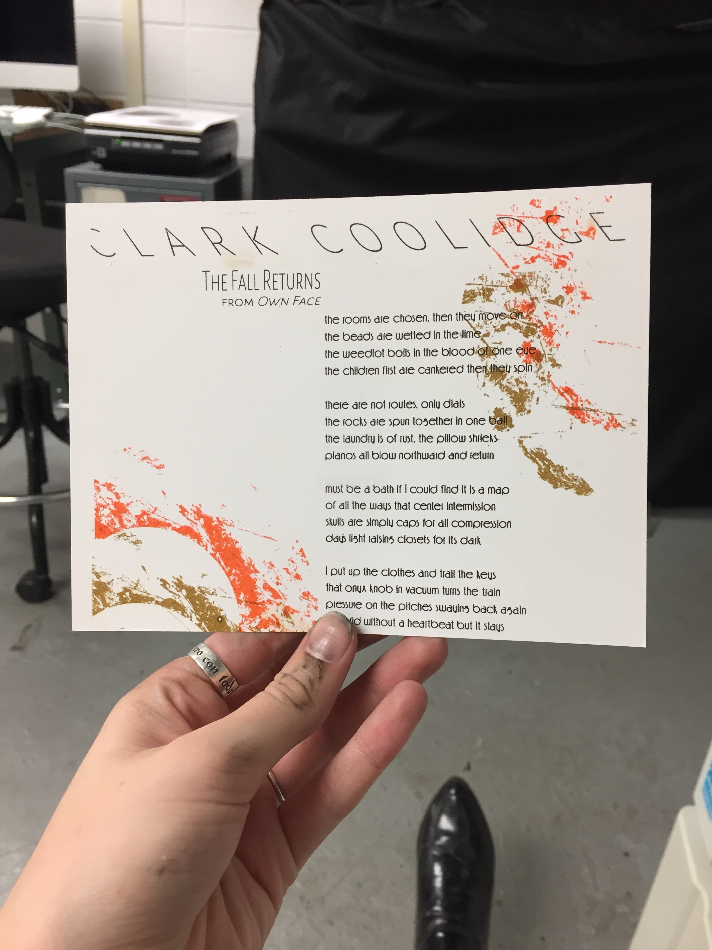 clark coolidge w/ Kelly Writers House