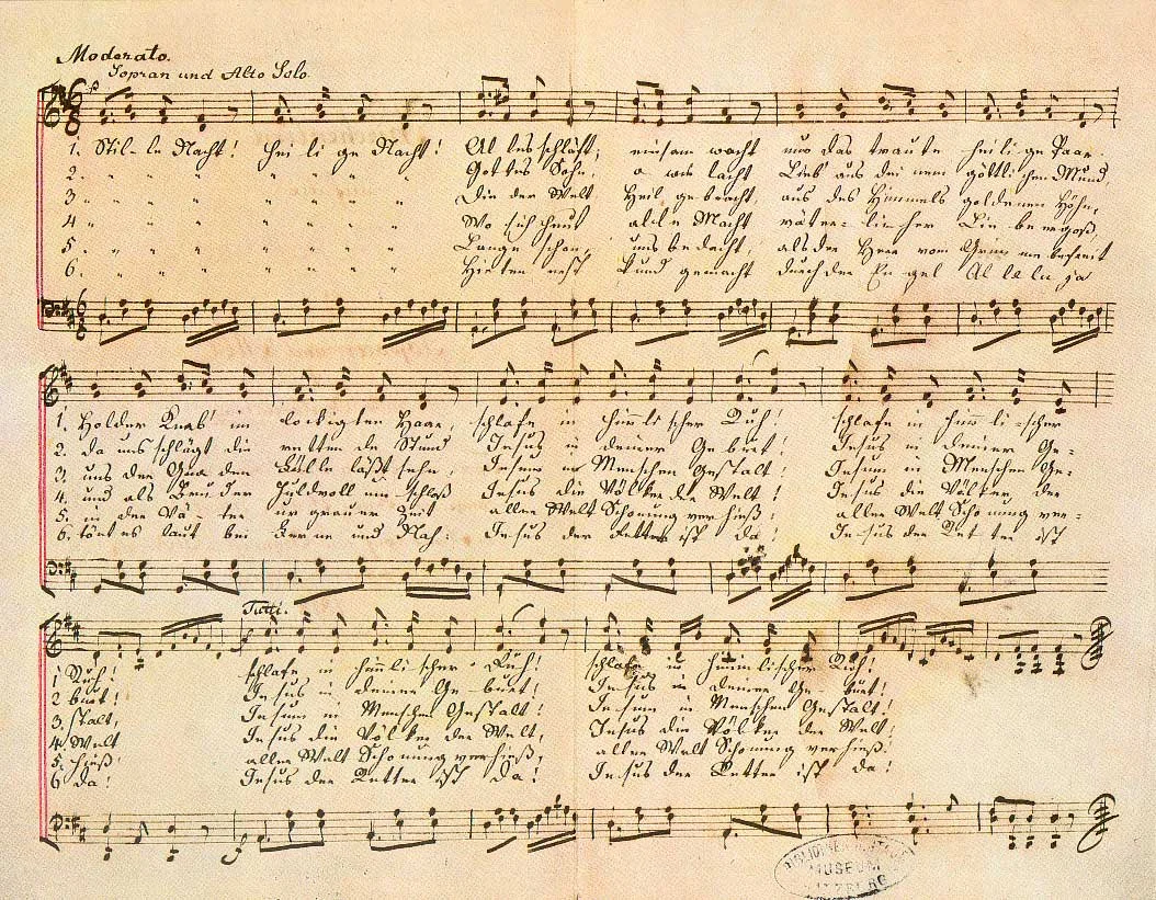 "Stille Nacht! Heilige Nacht!" from the c. 1860 “Autograph VI” version by Gruber.