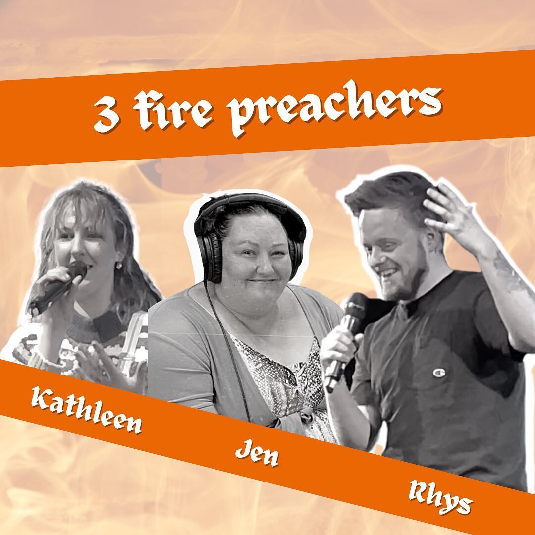 This week we&rsquo;re hearing from 3 fire preachers!!! 🔥

⚡️ Kathleen, Jen &amp; Rhys!

&amp; we will have KFC! 🍗

7pm THIS Friday 💥