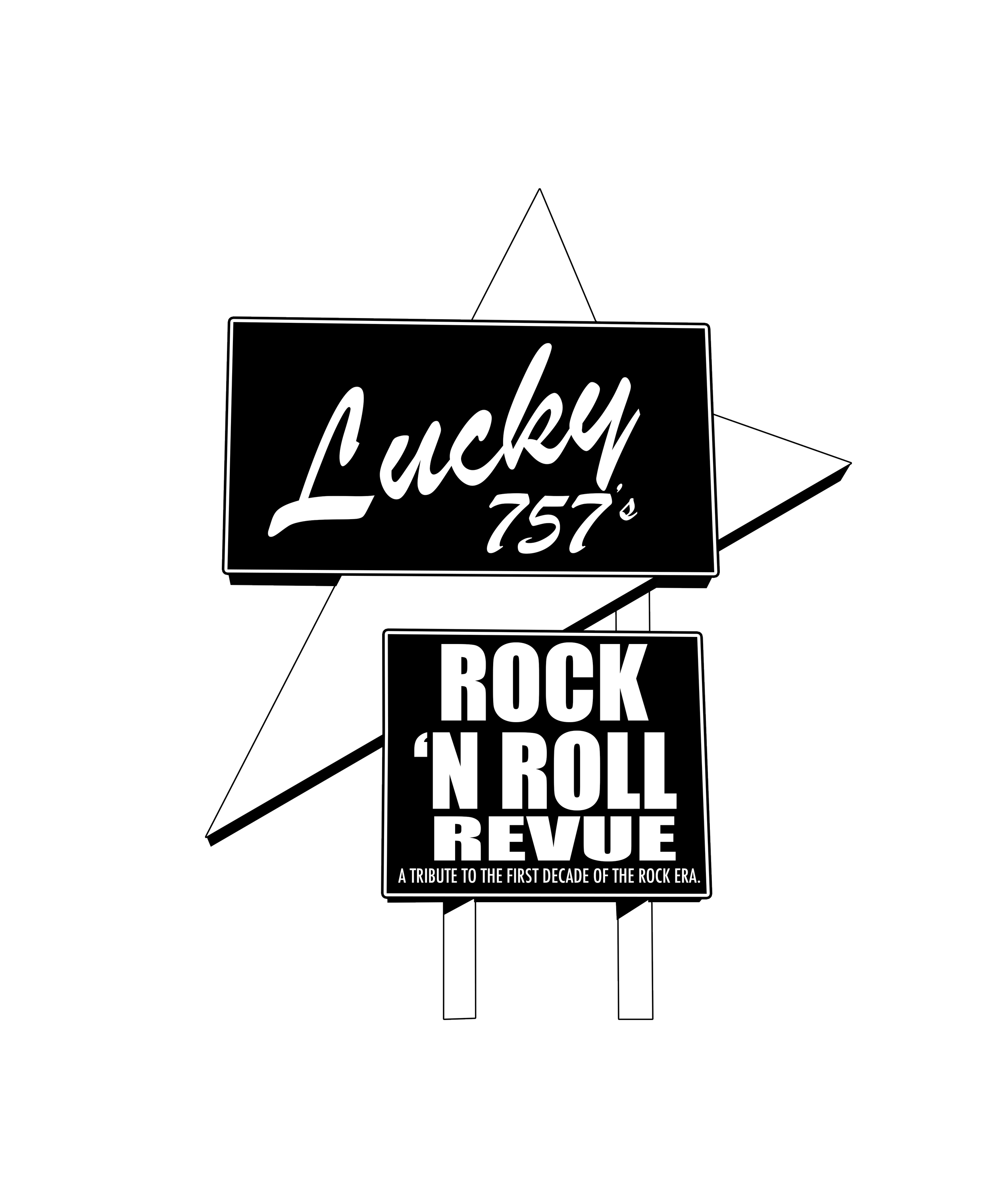 Rock 'n Roll Revue logo (B&W).png