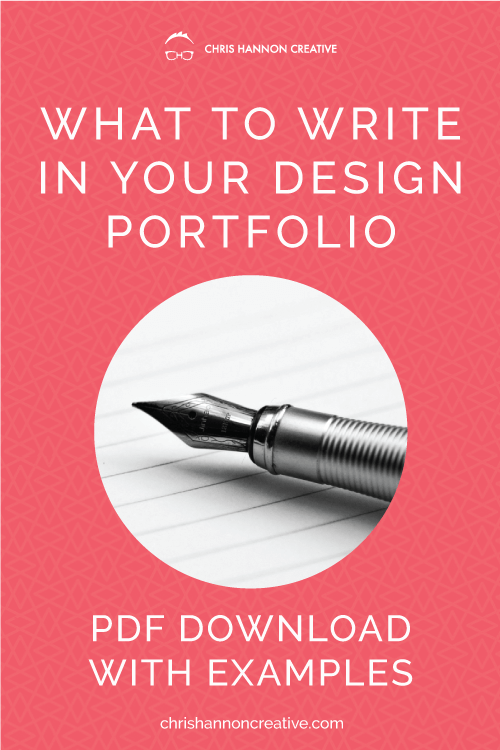 What to write in your design portfolio