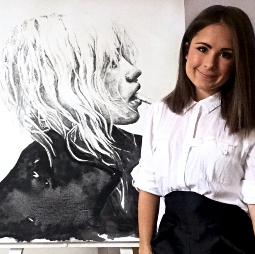 Johanna featuring Artwork "ANJA" 1000x750mm | Ink and Acrylic on Canvass | SOLD