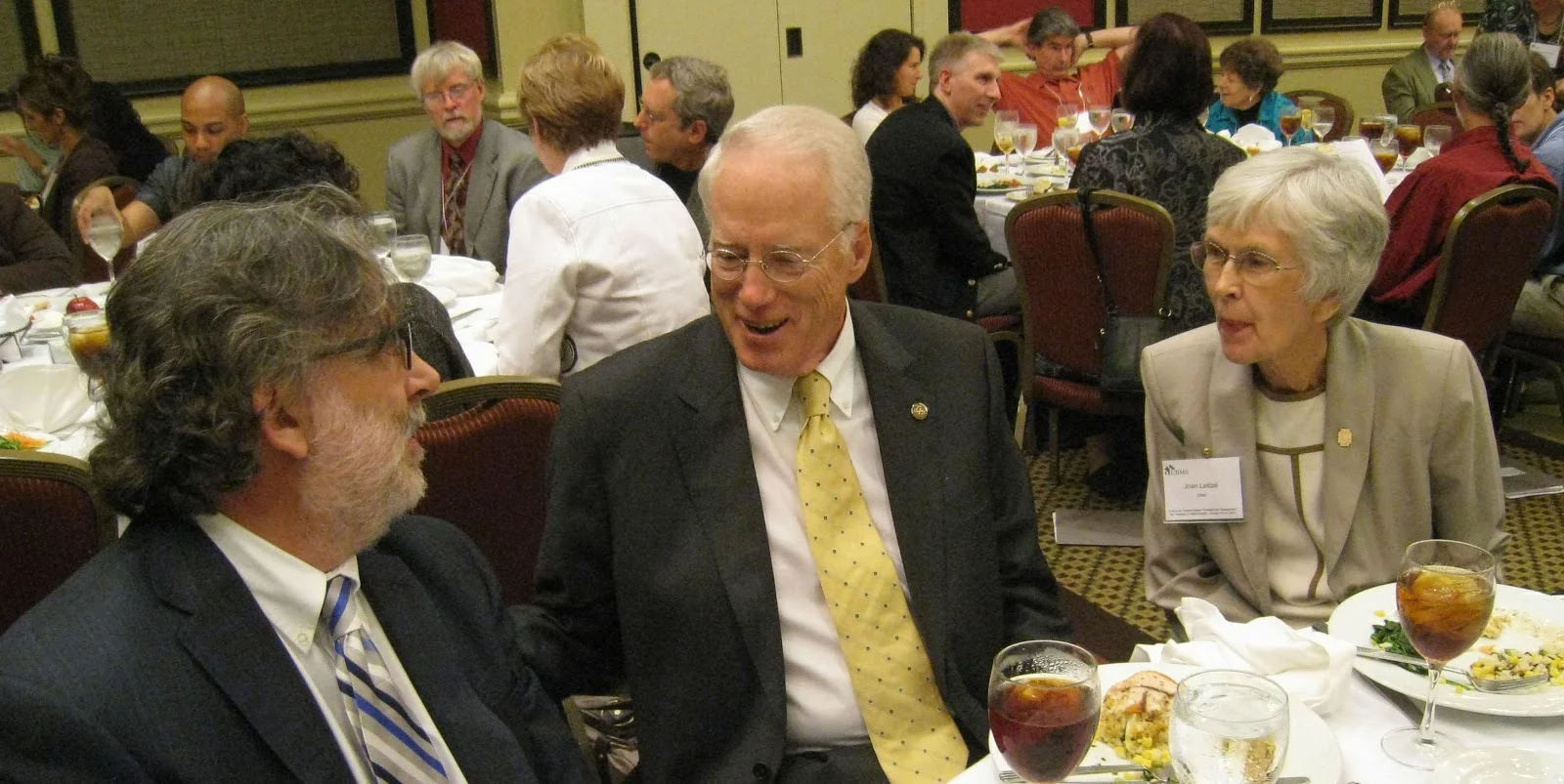 Figure 1. Bill McCallum, Brit Kirwan, and Joan Leitzel at the Third CBMS Forum, Content-Based Professional Development for Teachers of Mathematics, October 10-12, 2010