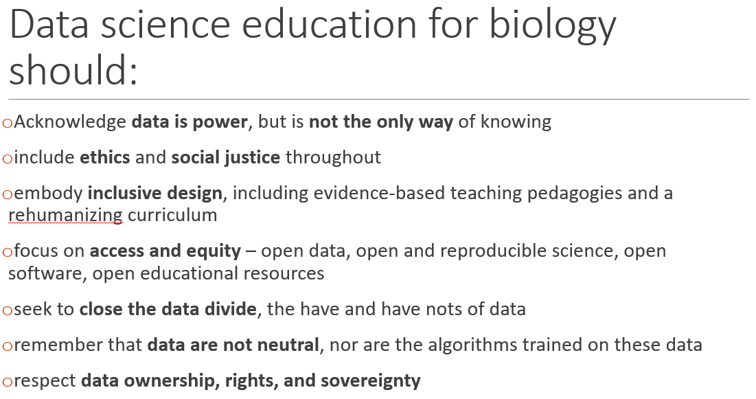 Slide by Dr. Carrie Diaz Eaton as part of a presentation which summarized discussions at the EDSIN NSF INCLUDES Conference, presented at La Universidad de San Juan - Río Piedras, April 9, 2019.