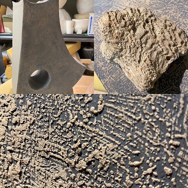 Used this piece of brain coral to@mono print this texture. Just having fun. #sculpture #ceramics #modernsculpture #spaceswithin