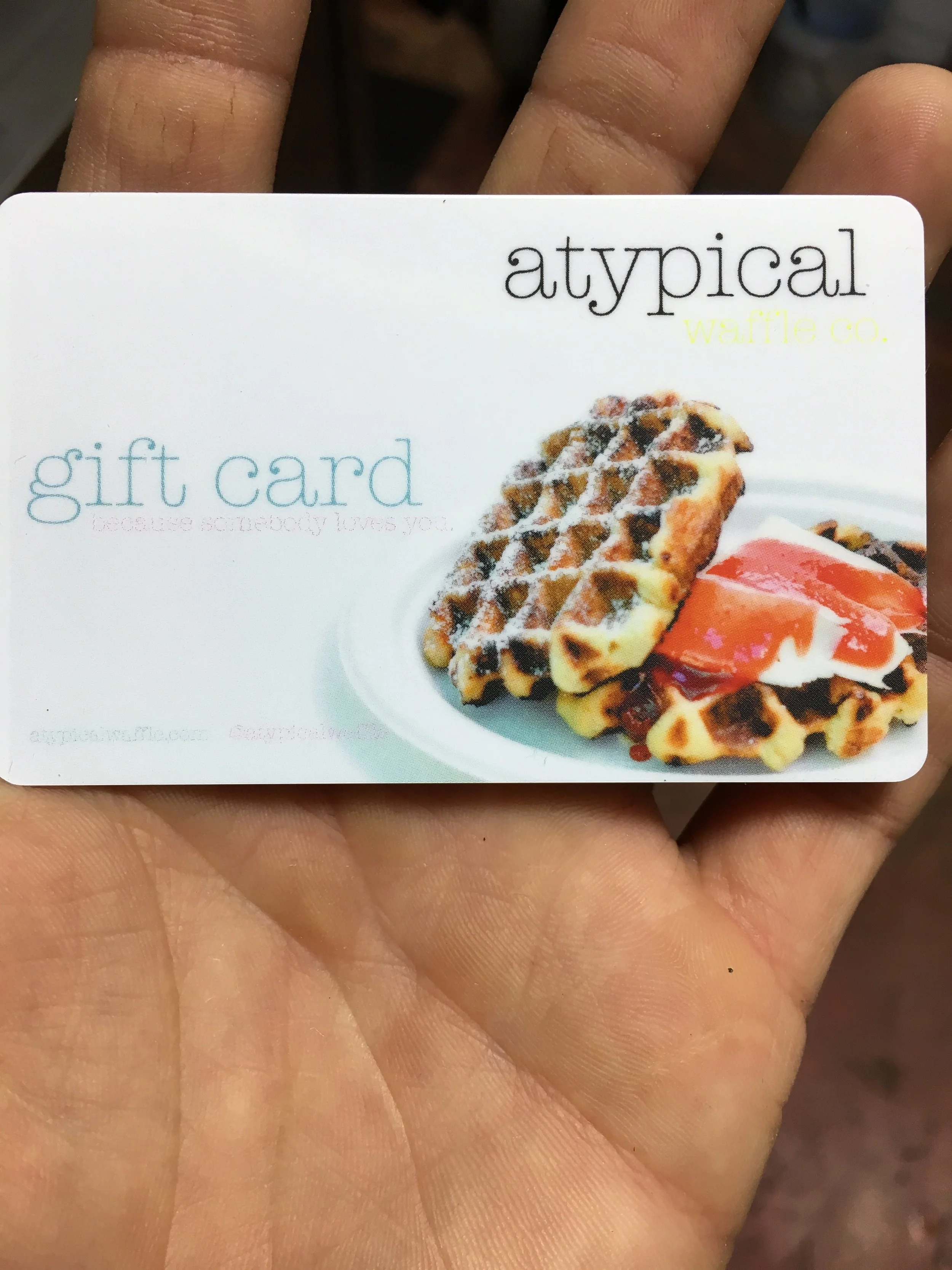 the atypical gift card. 