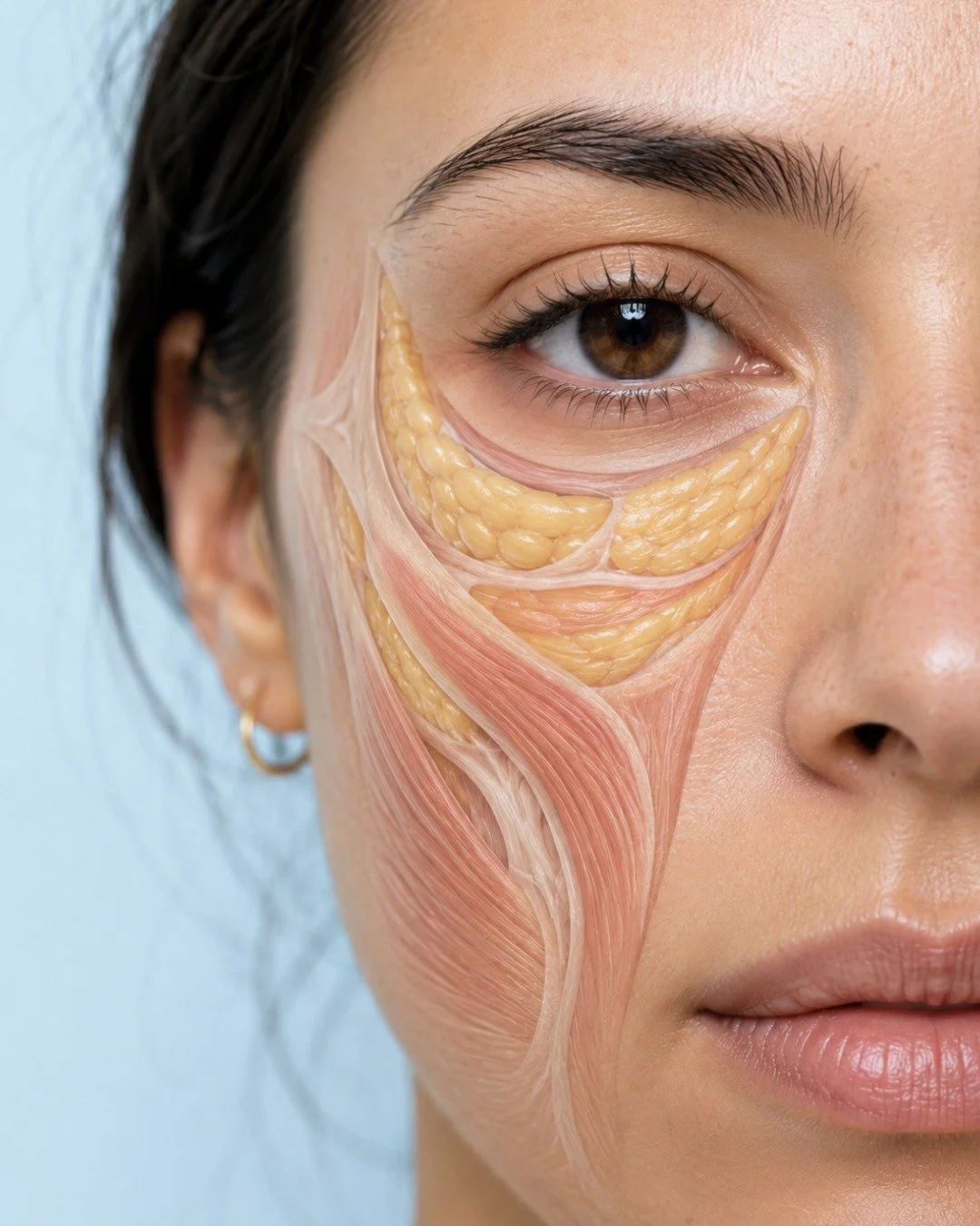 The under eye area is one of the most delicate and anatomically complex regions of the face.
ㅤ
Changes in this area can be influenced by genetics, facial structure, skin thickness, fat pad movement, muscle activity and natural ageing. Over time, some
