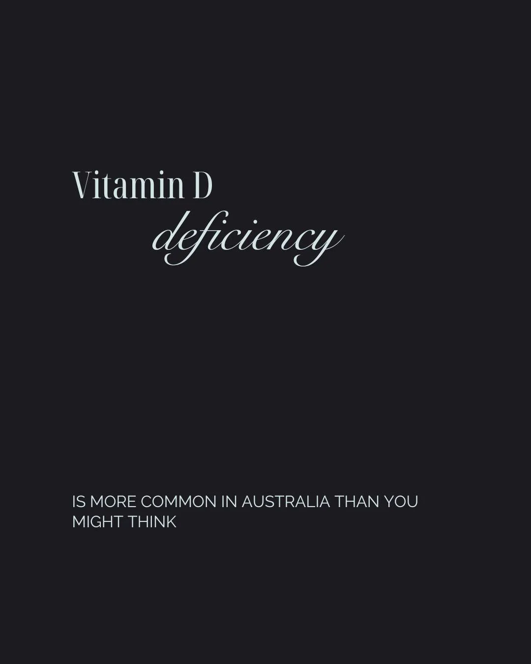 Vitamin D deficiency is more common than most people realise, and the symptoms are easy to miss.
ㅤ
Despite Australia's reputation for sunshine, Vitamin D deficiency is one of the most prevalent nutritional deficiencies I see in practice. The reasons 