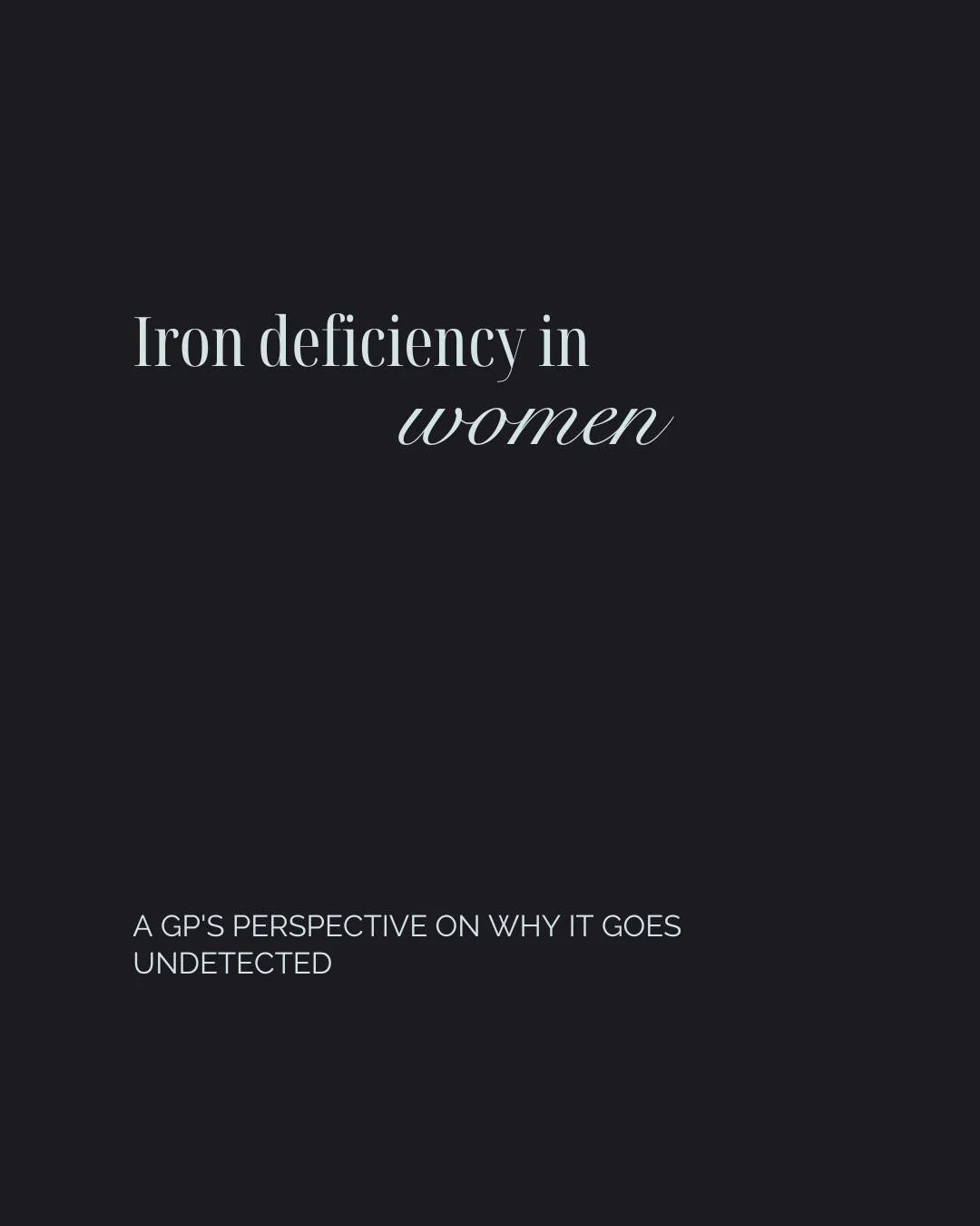 Why are so many women exhausted all the time?
ㅤ
As a GP, this is one of the most common things I hear in my consulting room. Persistent fatigue, brain fog, shortness of breath, difficulty concentrating, and feeling run down no matter how much sleep y