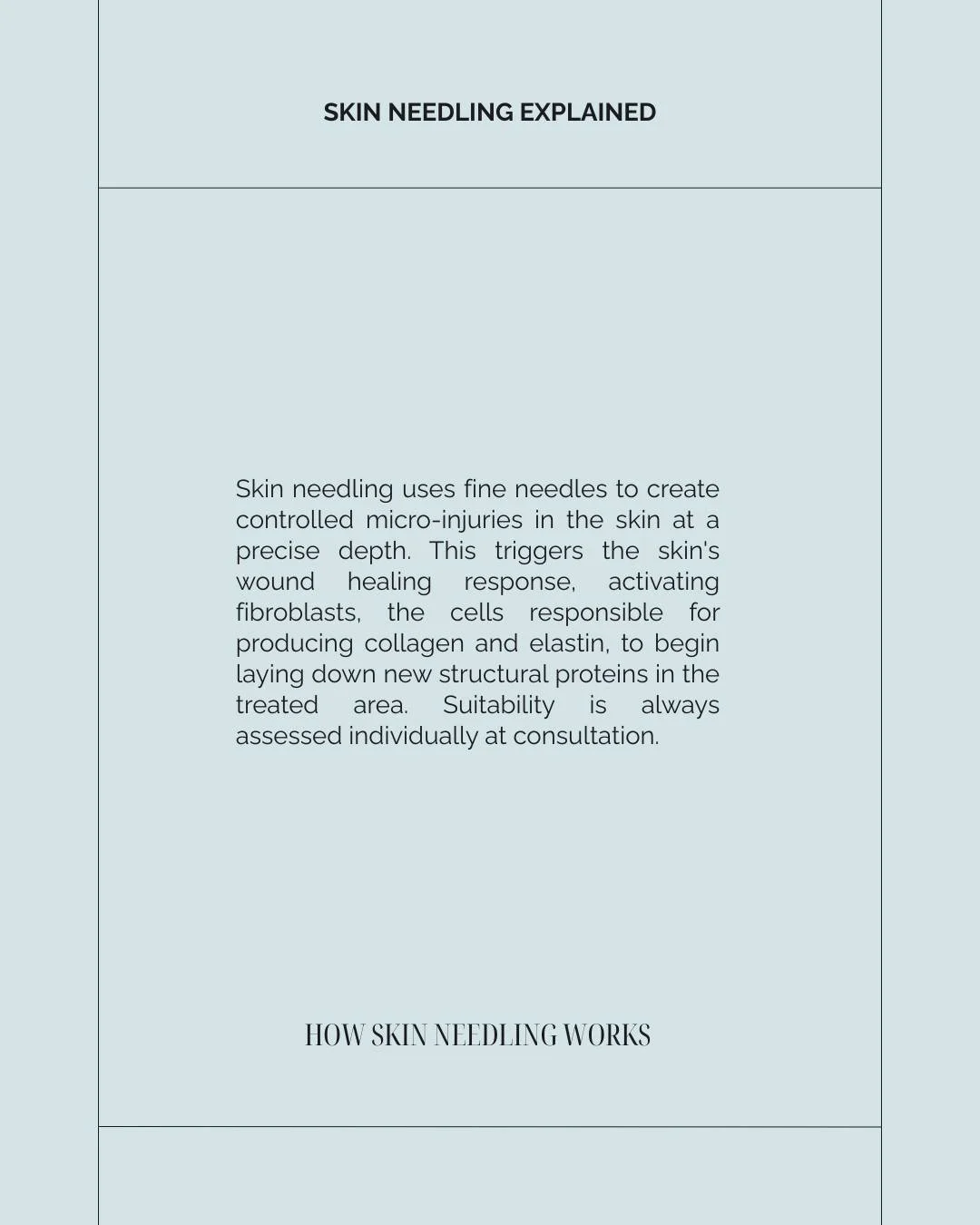 Skin needling is one of the treatments our team discusses regularly at Dr. Glow, and it is one that Nurse Jess has a strong clinical background in.
ㅤ
The mechanism works through the skin's own wound healing cascade. Fine needles create controlled mic