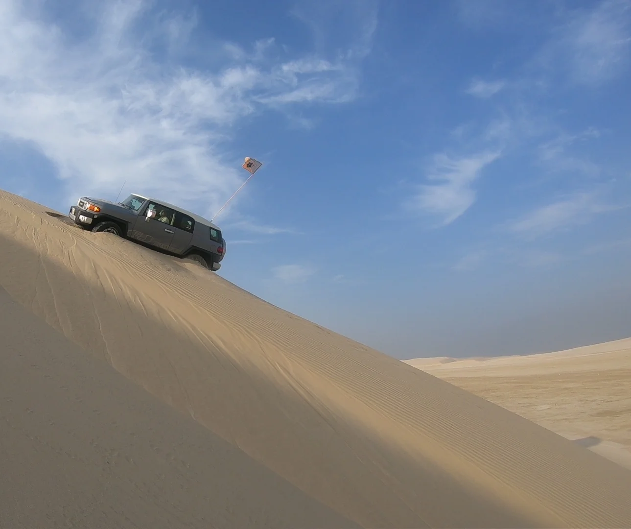 Driving in the desert