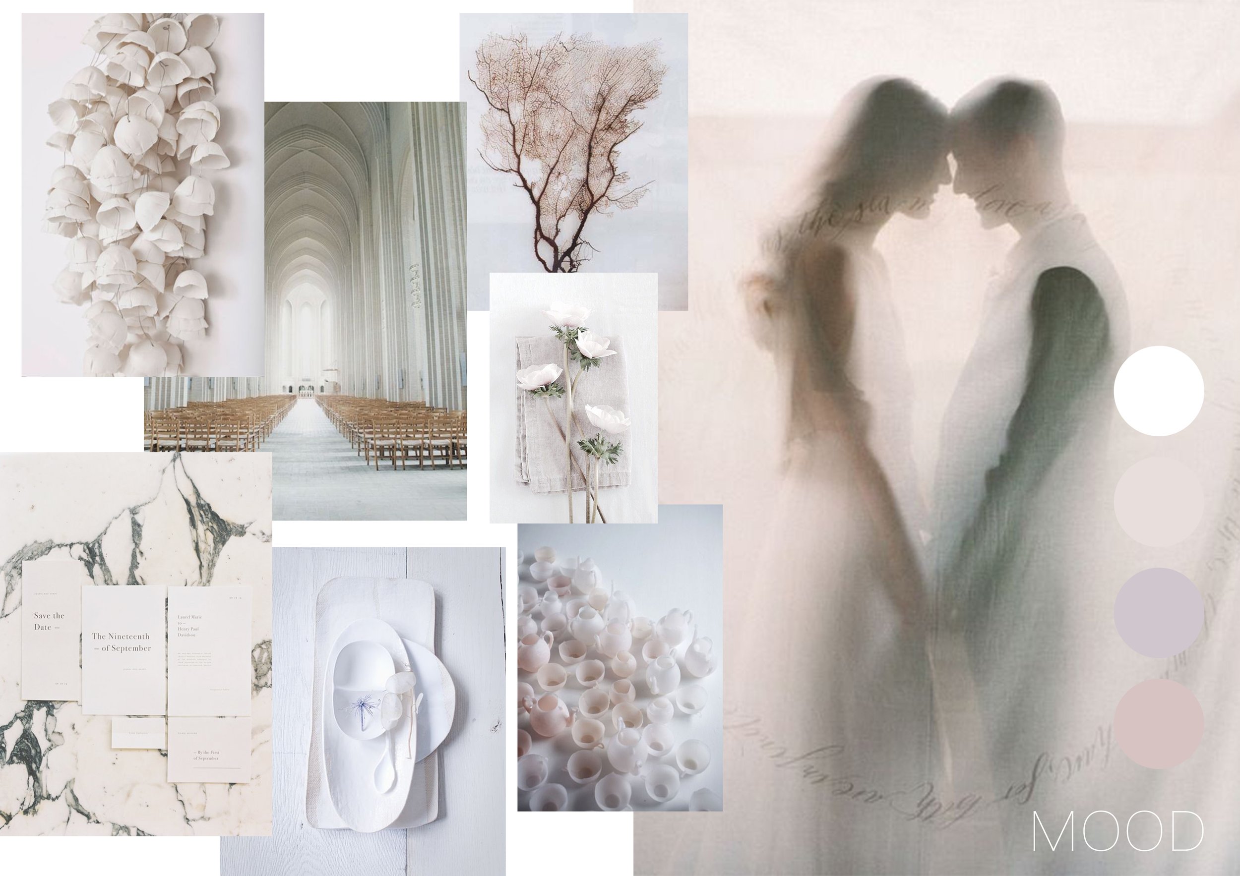 Mood board for wedding shooting