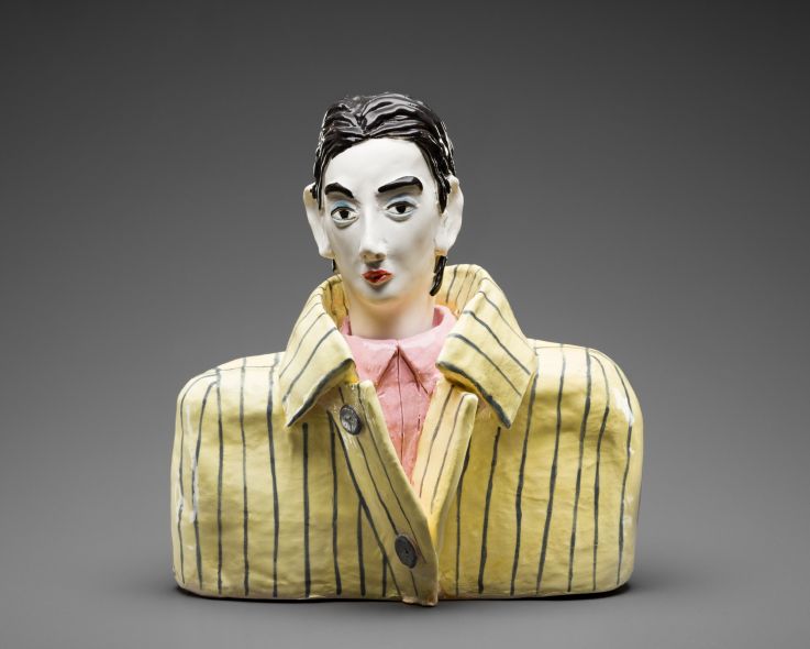  Rob McHaffie.  Young Paul Weller . 2018. porcelain and earthenware. 24 x 23 x 13cm. Photo by Matthew Stanton 