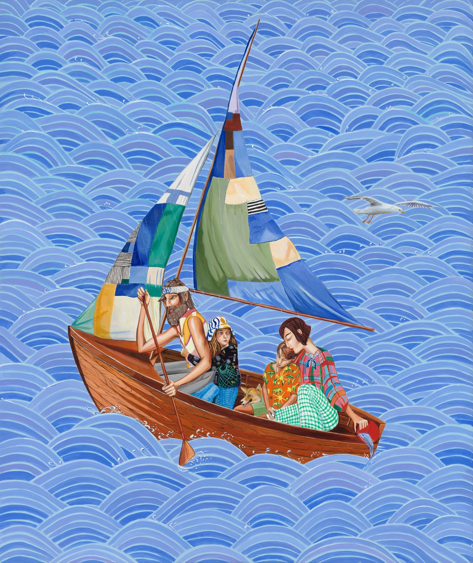 Young family hoping for some wind in their sails
