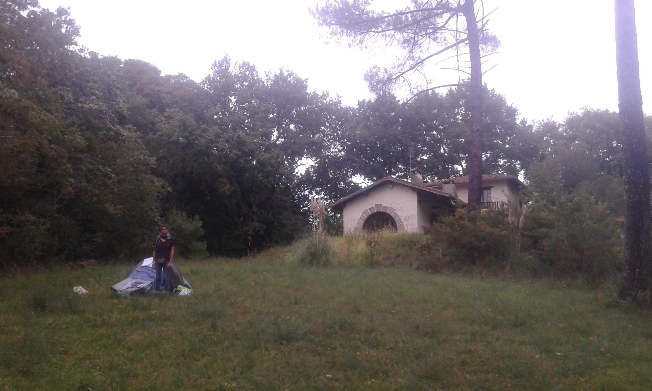 That time we slept in a garden that wasn't ours, allowed by the people who lived in a house that wasn't theirs (but that had a name - Chateâu des Étoiles )