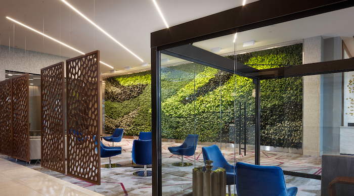 The “Living Wall” at the Embassy Suites Denton