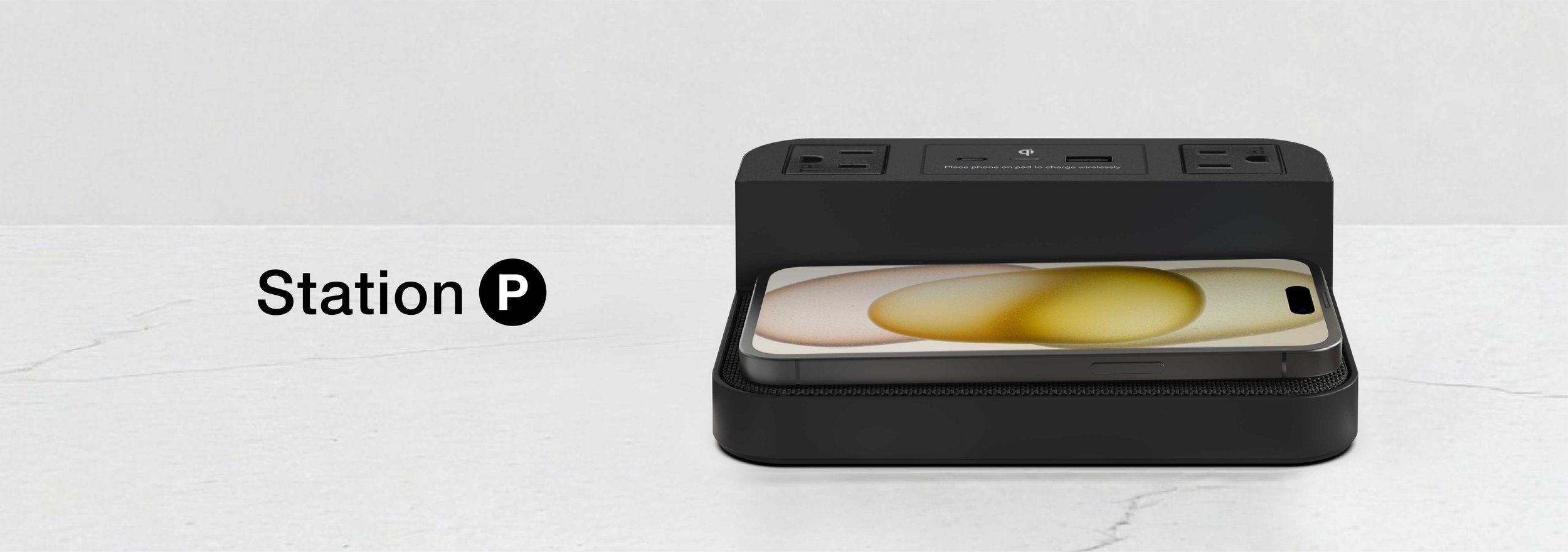 Station P all-in-one guest room charging solution with wireless, USB, and AC power