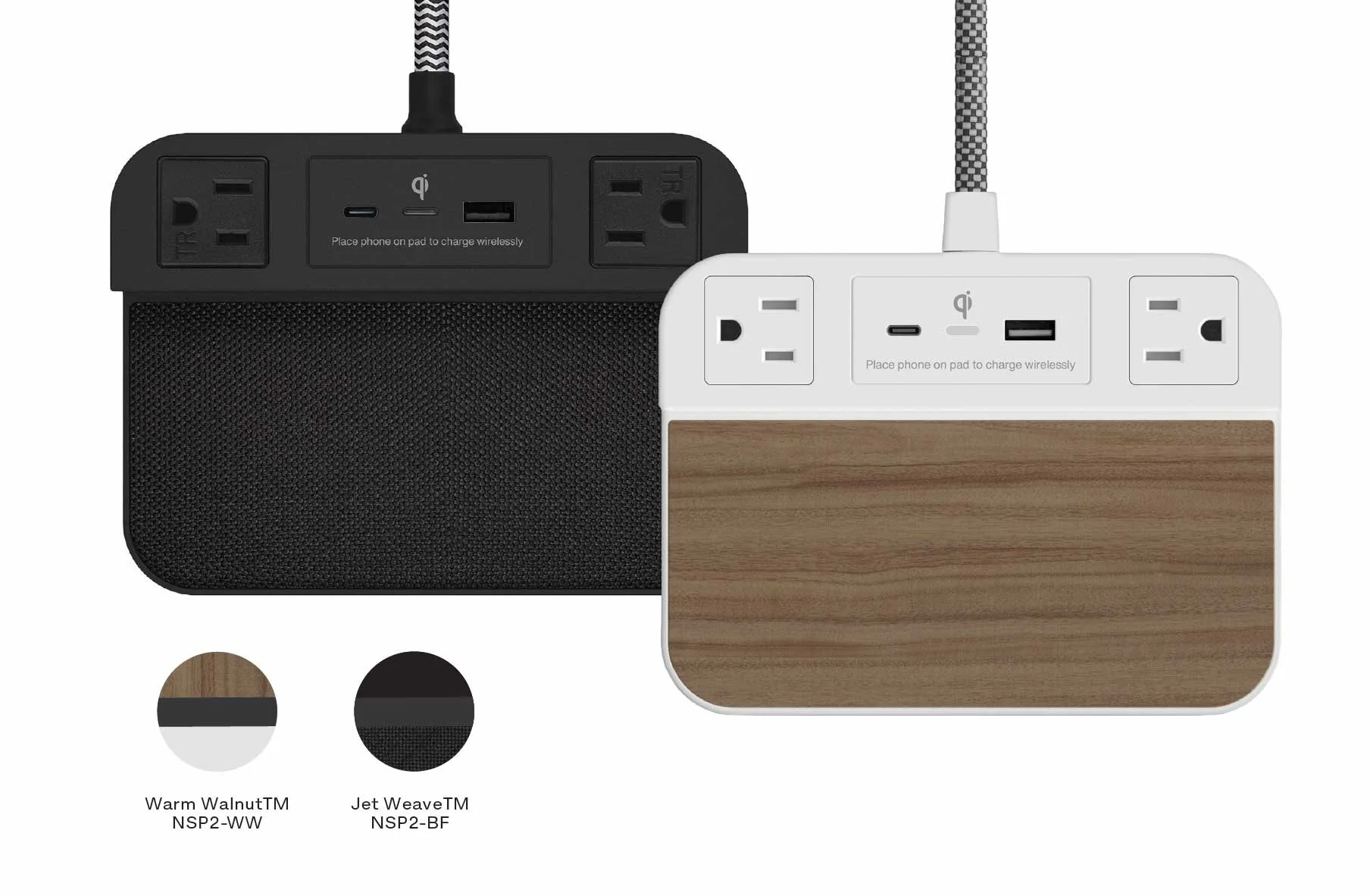 Station P decor-inspired charging station designed to blend into hotel guest rooms