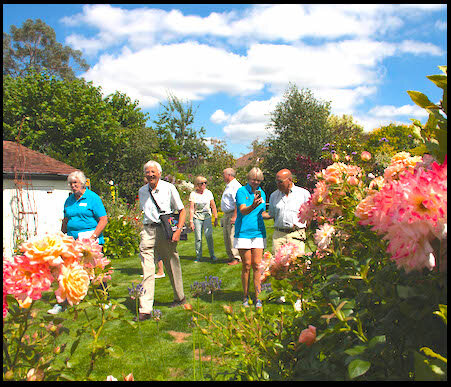 The judges visiting a Titchfield garden.