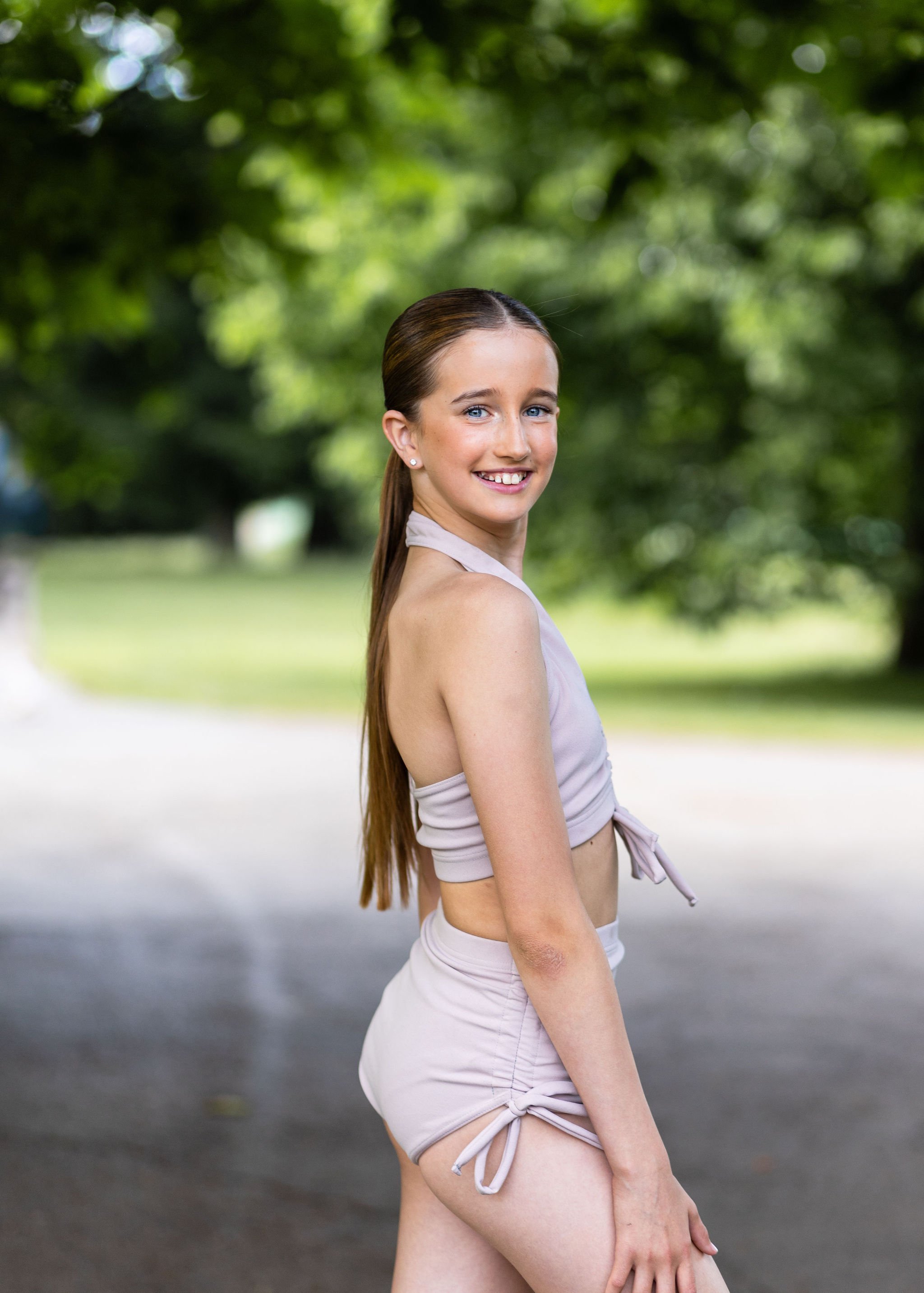 AURA COLLECTION - Drawstring Halter Crop Top - leopard / black, moonstone grey or chocolate brown